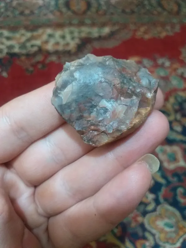سنگ راف به شکل صدف عقیق جاسپر ترکیبی