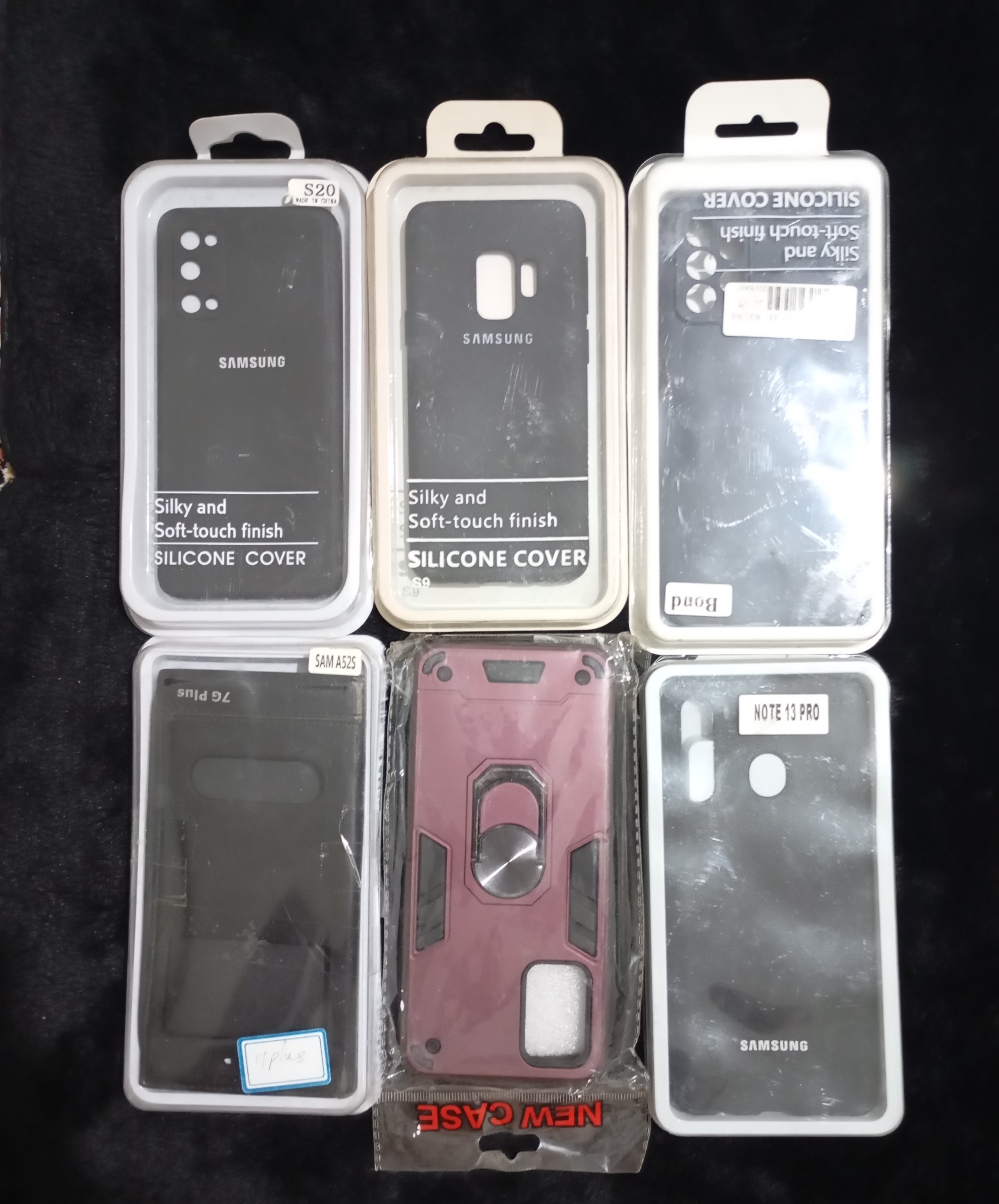 6 عدد کاور گوشی، اس 20 و نوت 13 و آ52 و طبق تصویر