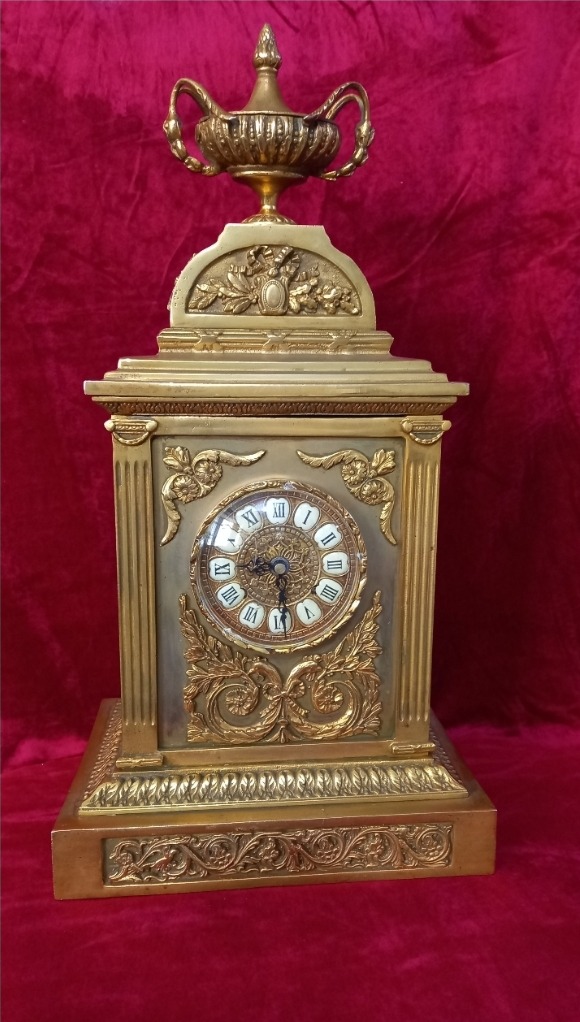 ساعت رومیزی برنزی ارتفاع 53 سانت