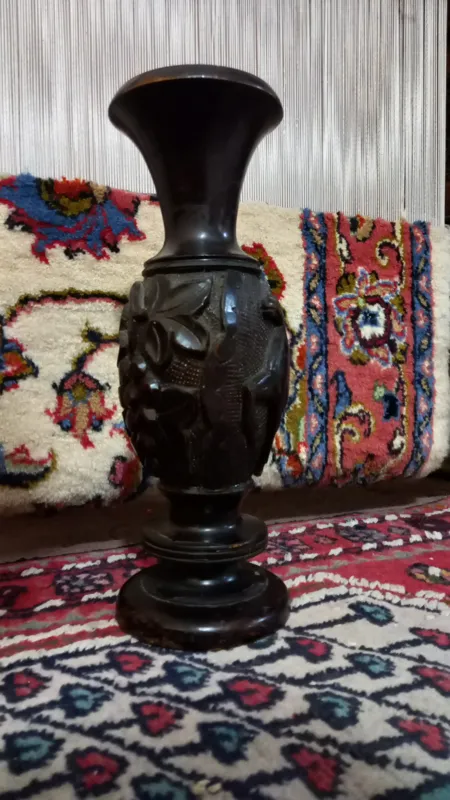 گلدان چوبی منبت