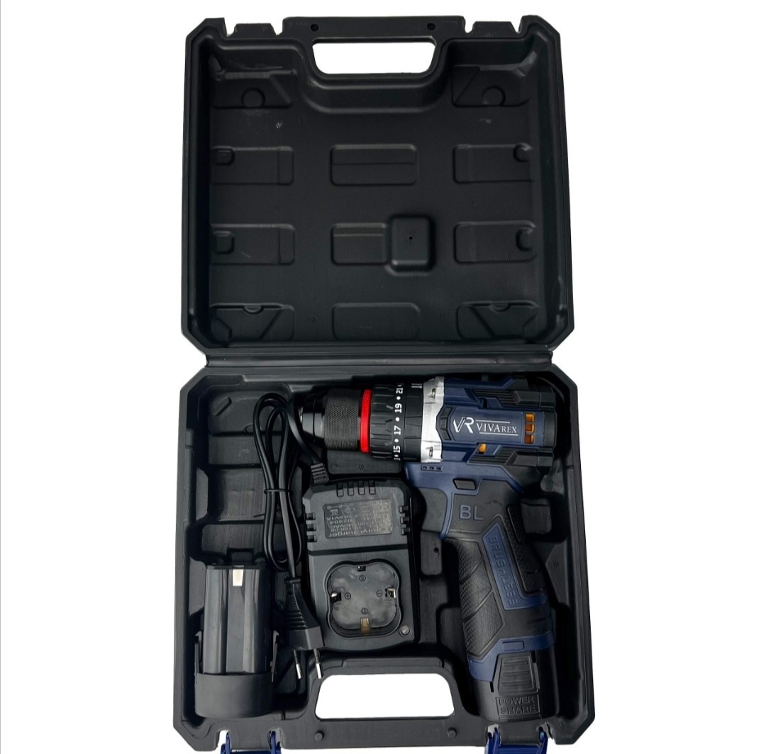 دریل-پیچ گوشتی چکشی2باتری براشلس باکیف وگارانتی