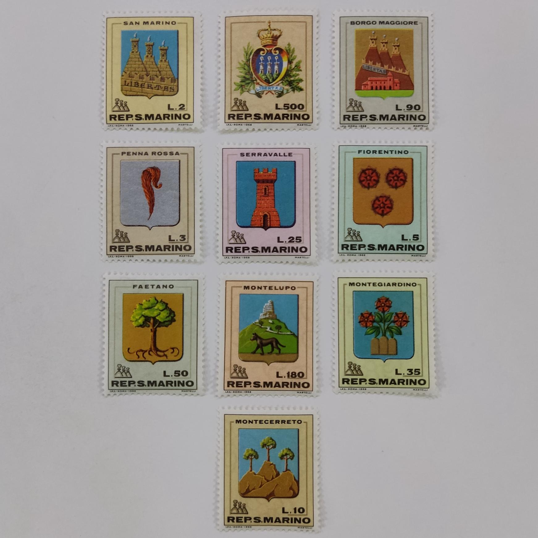 سان مارینو ، سری نشان شهرهای قدیمی