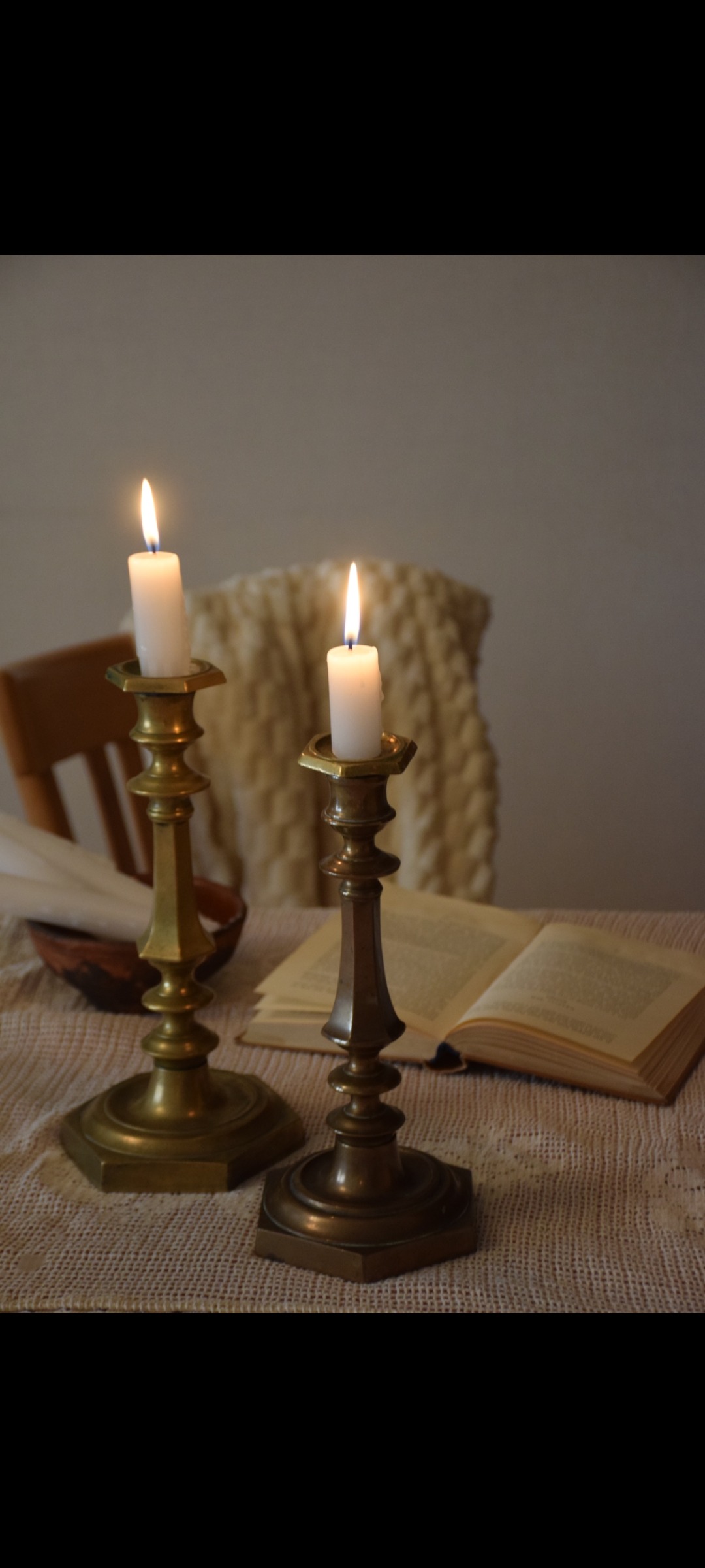 شمعدان آنتیک فرانسوی برنجی