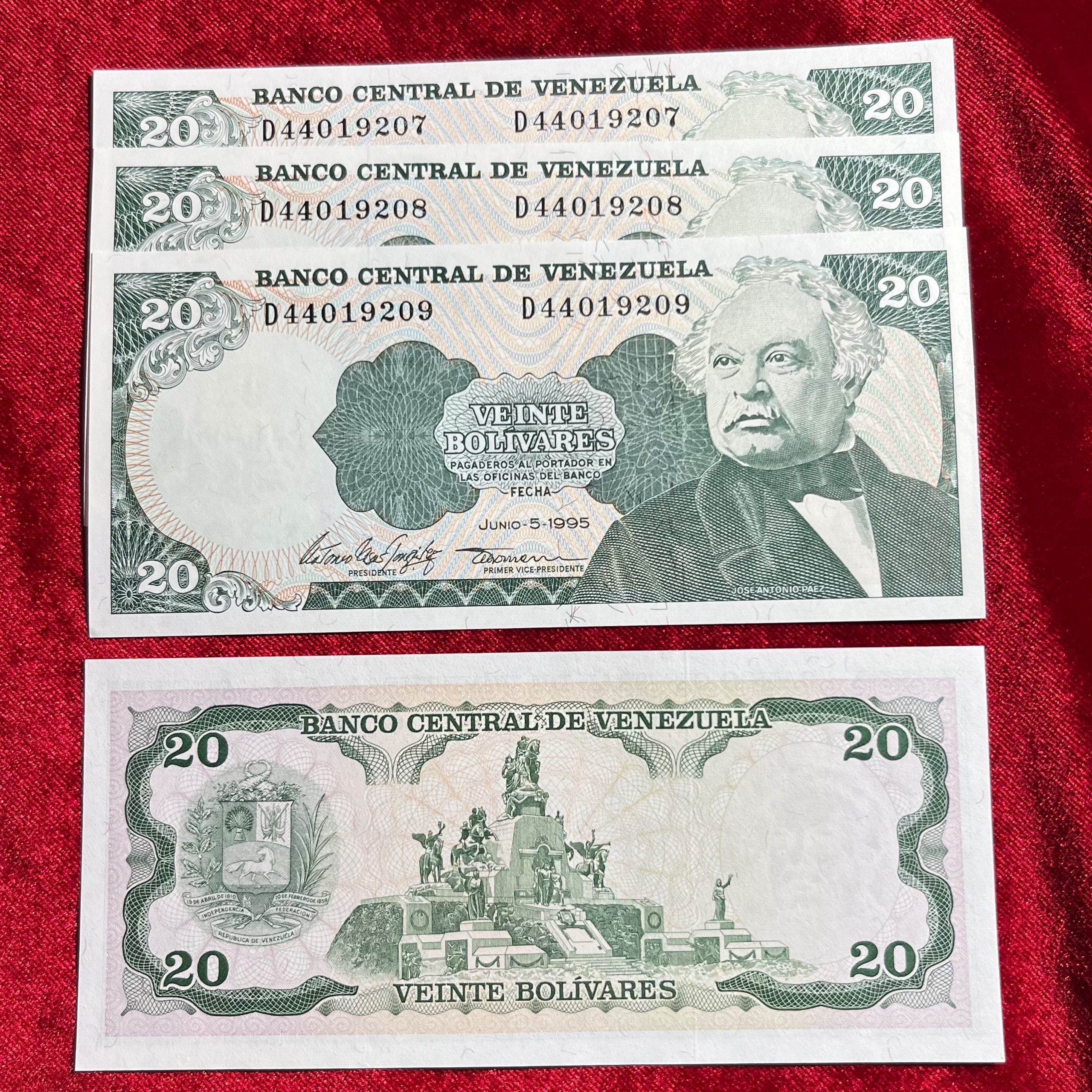 اسکناس 20 بولیوار ونزوئلا کمیاب