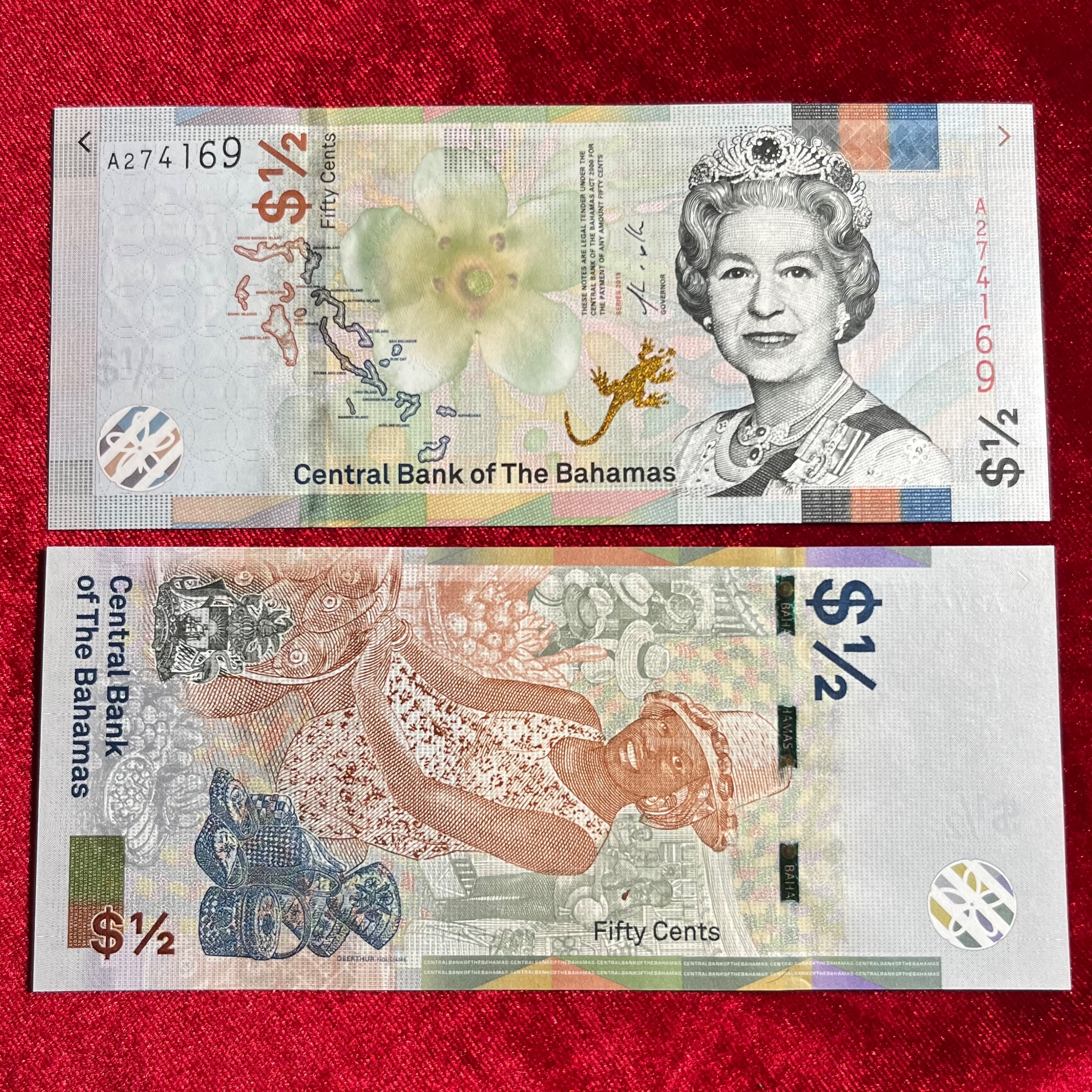 اسکناس 50 سنت باهاماس جفت
