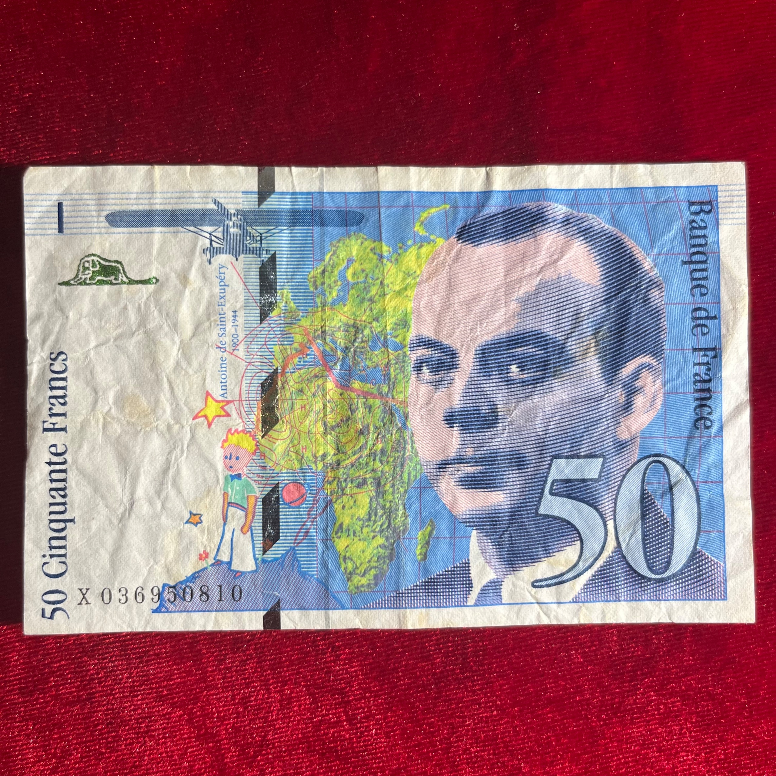 اسکناس 50 فرانک فرانسه کارکرده