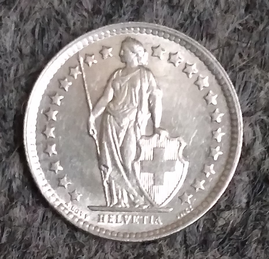سکه نقره نیم 1/2 فرانک سوئیس 1959