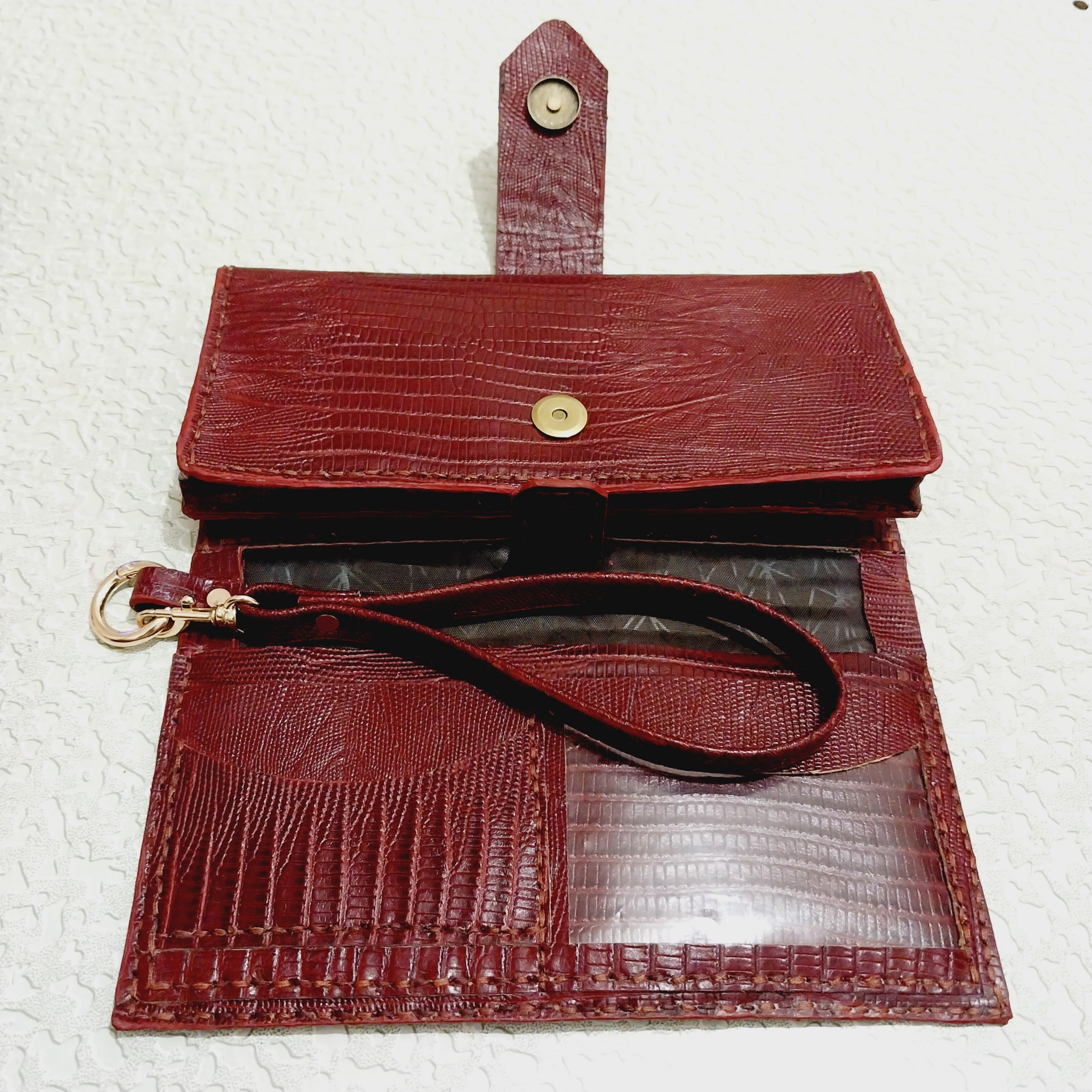 کیف پول دستی چرم طبیعی زنانه