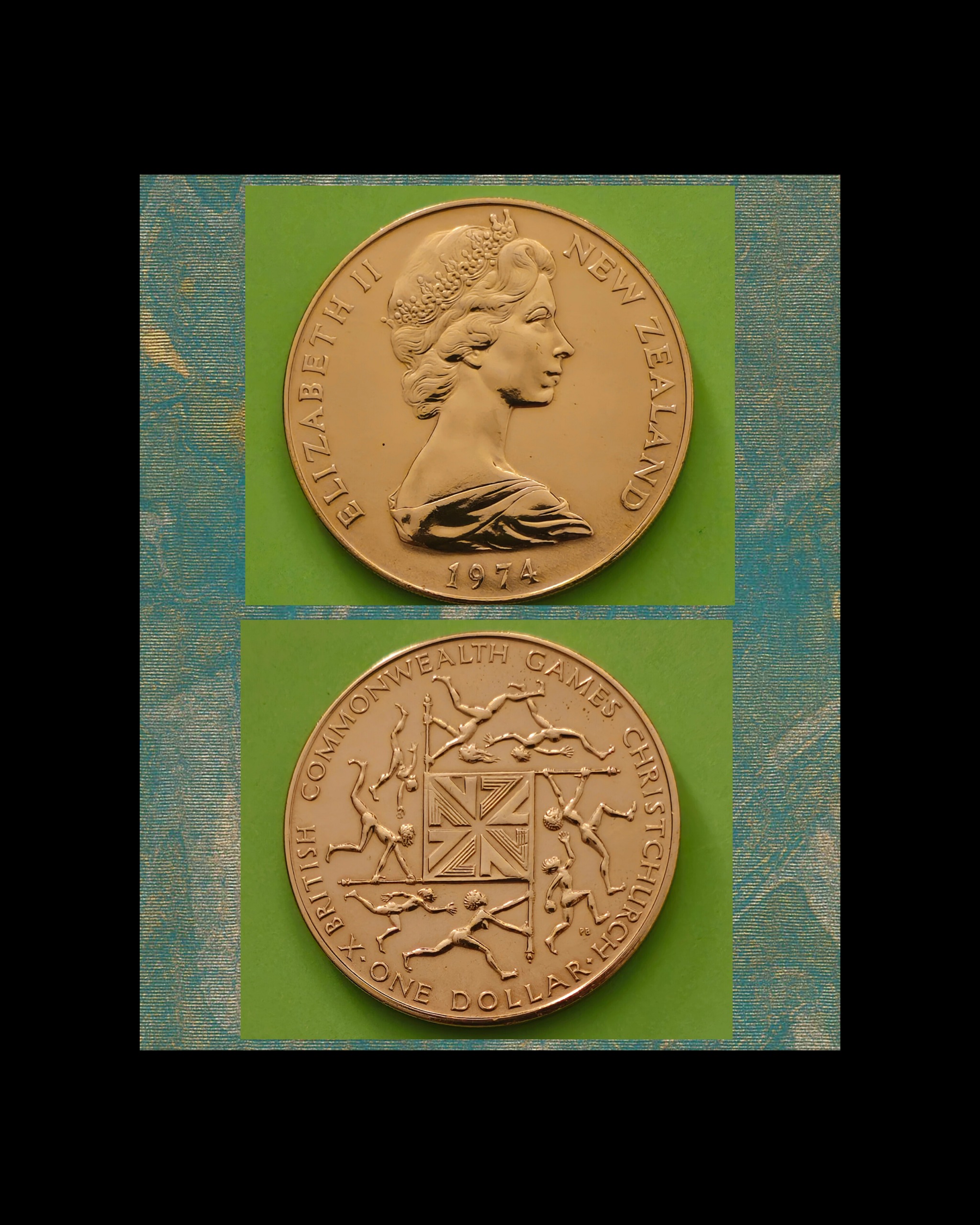 یک دلار نیوزیلند 1974 یادبود بازی ها بسیار کمیاب