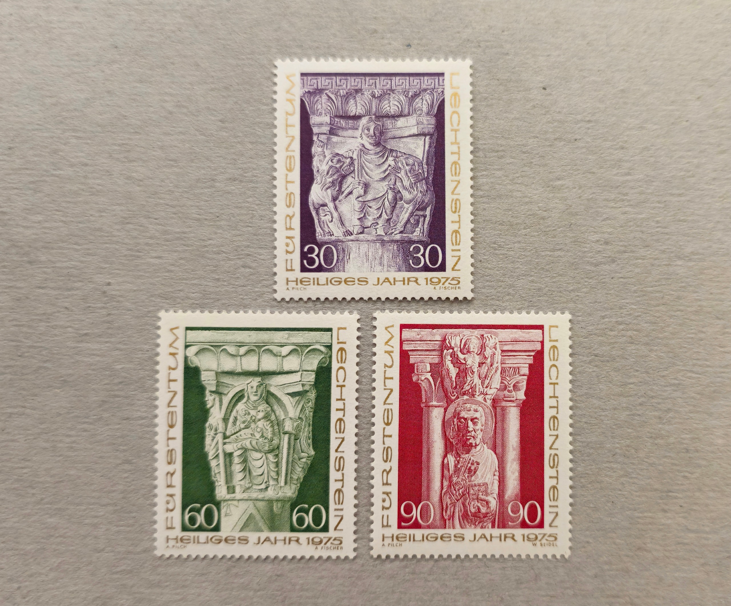 سری تمبر سال مقدس لیختن اشتاین 1975 (MNH)