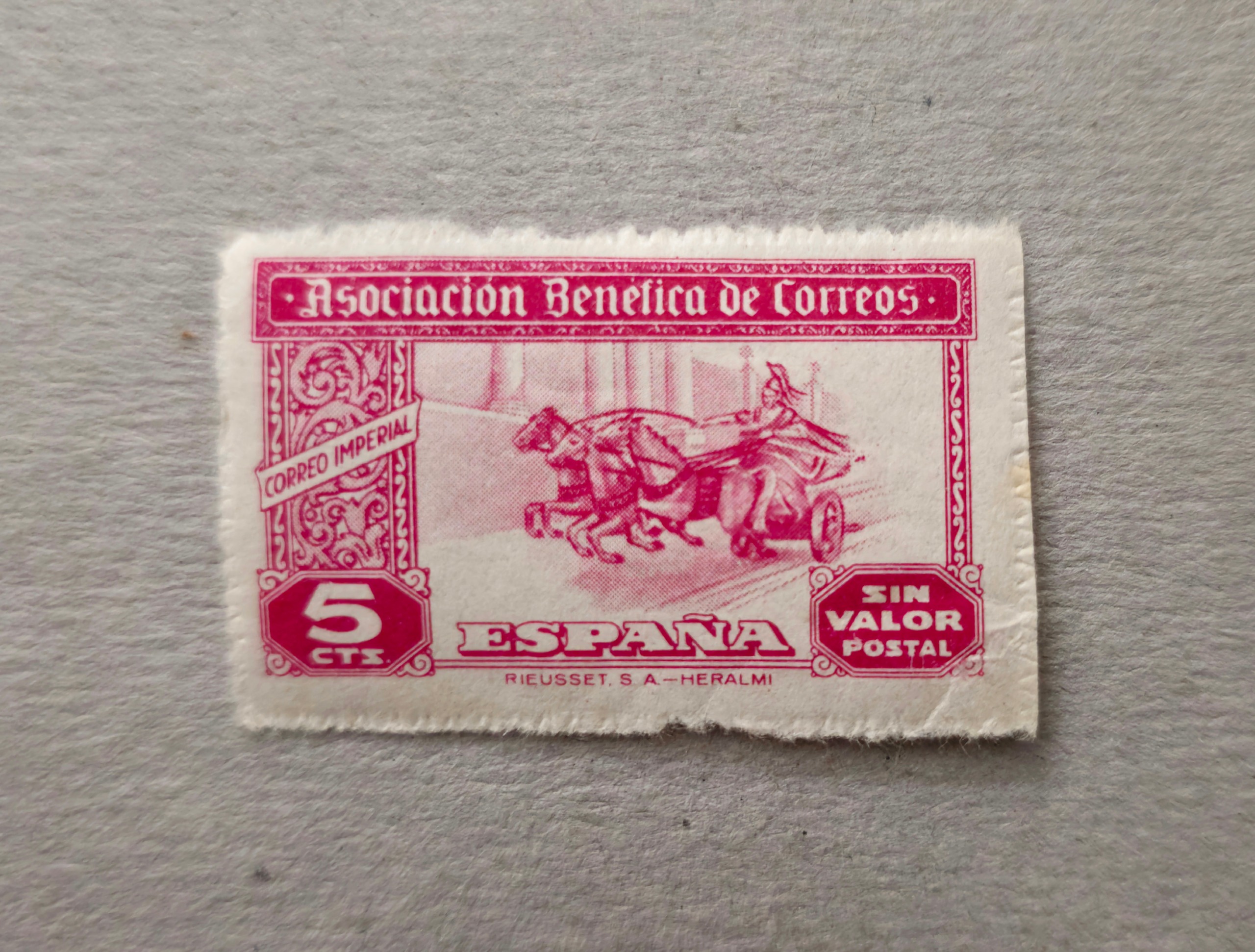 تمبر نایاب سیندرلا صورتی (خیریه) اسپانیا 1944