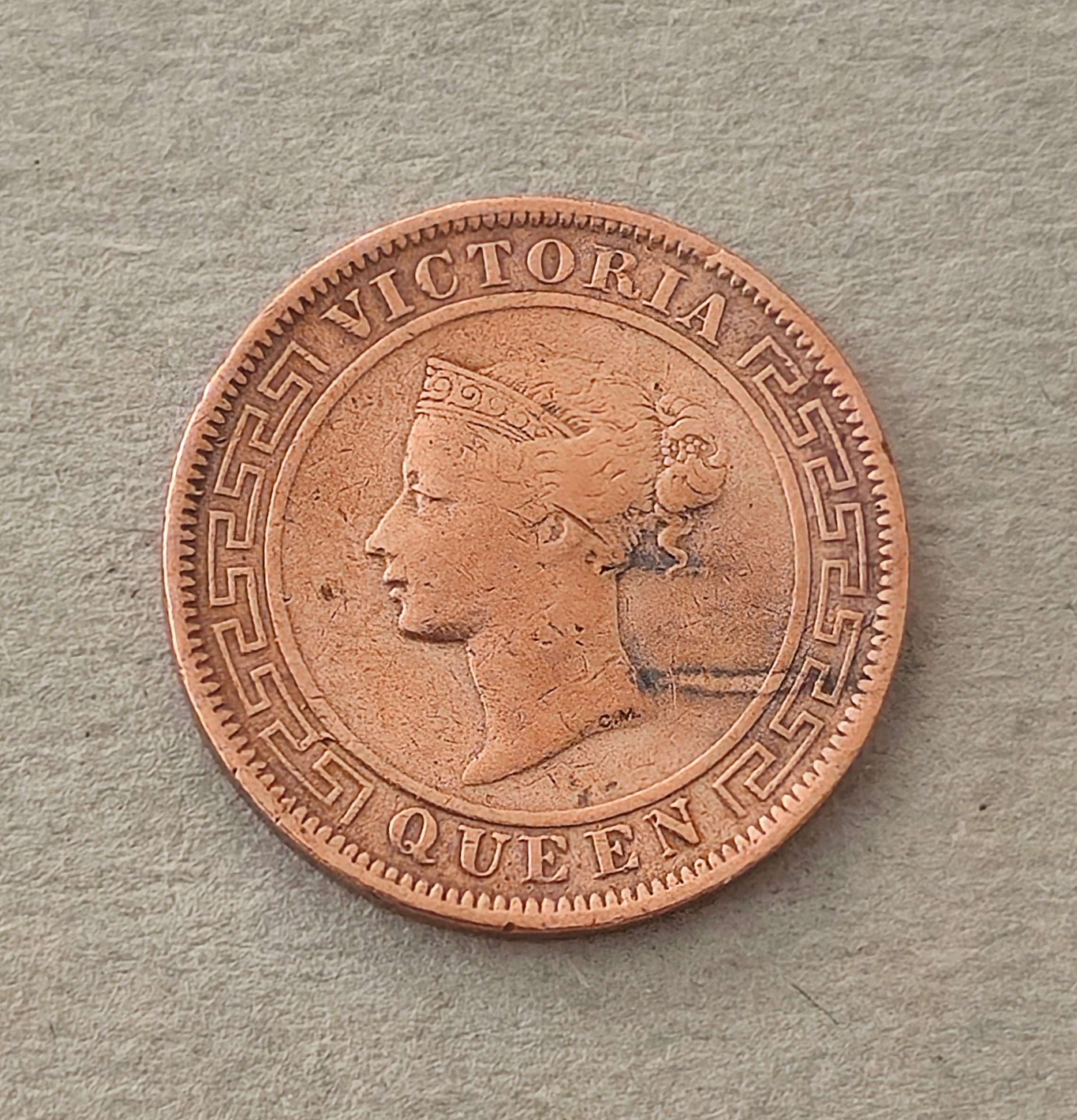 یک سنت ویکتوریا 1891 سیلان سریلانکا نایاب