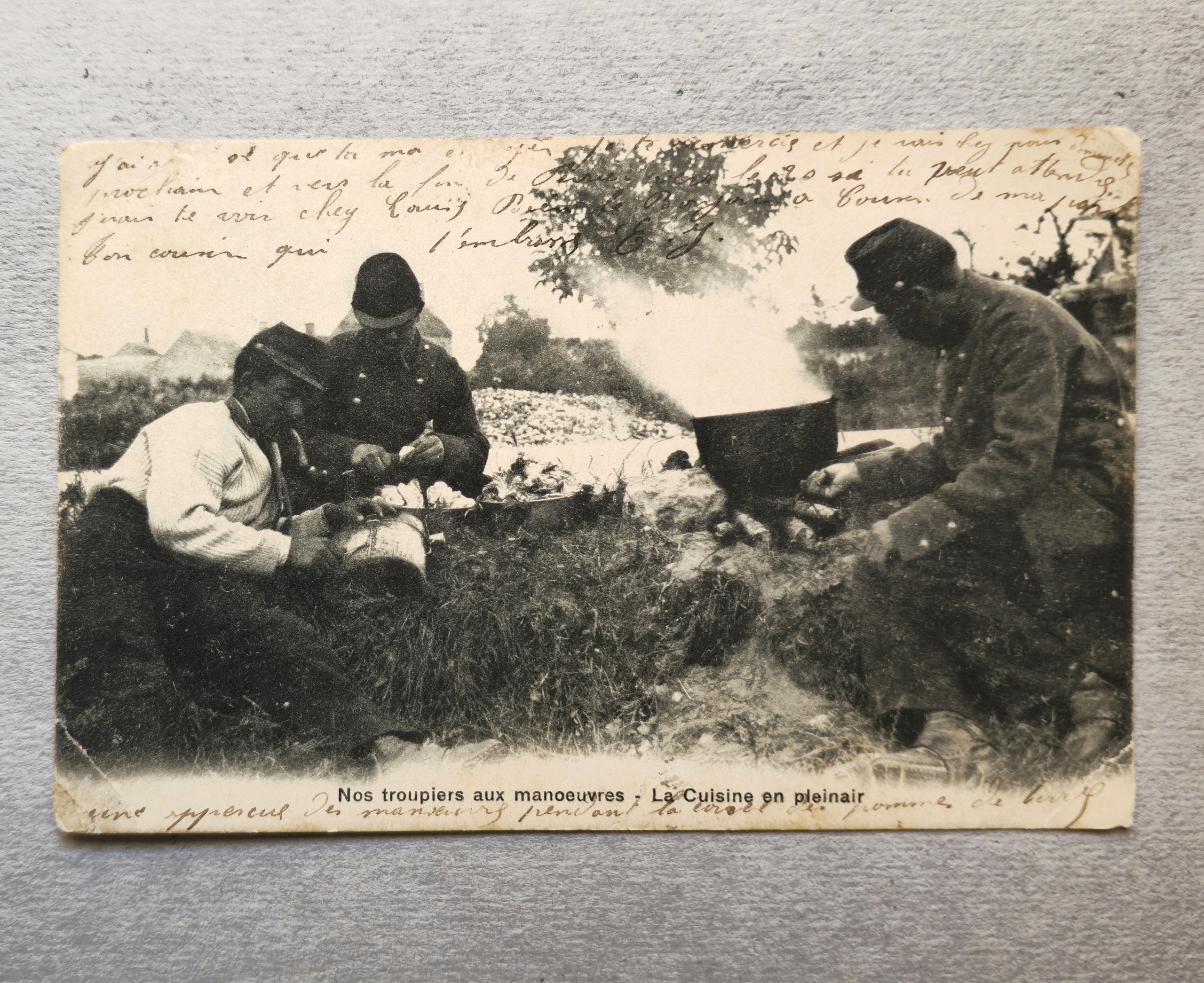 کارت پستال عاشقانه فرانسوی 1922 صد سال خاطره