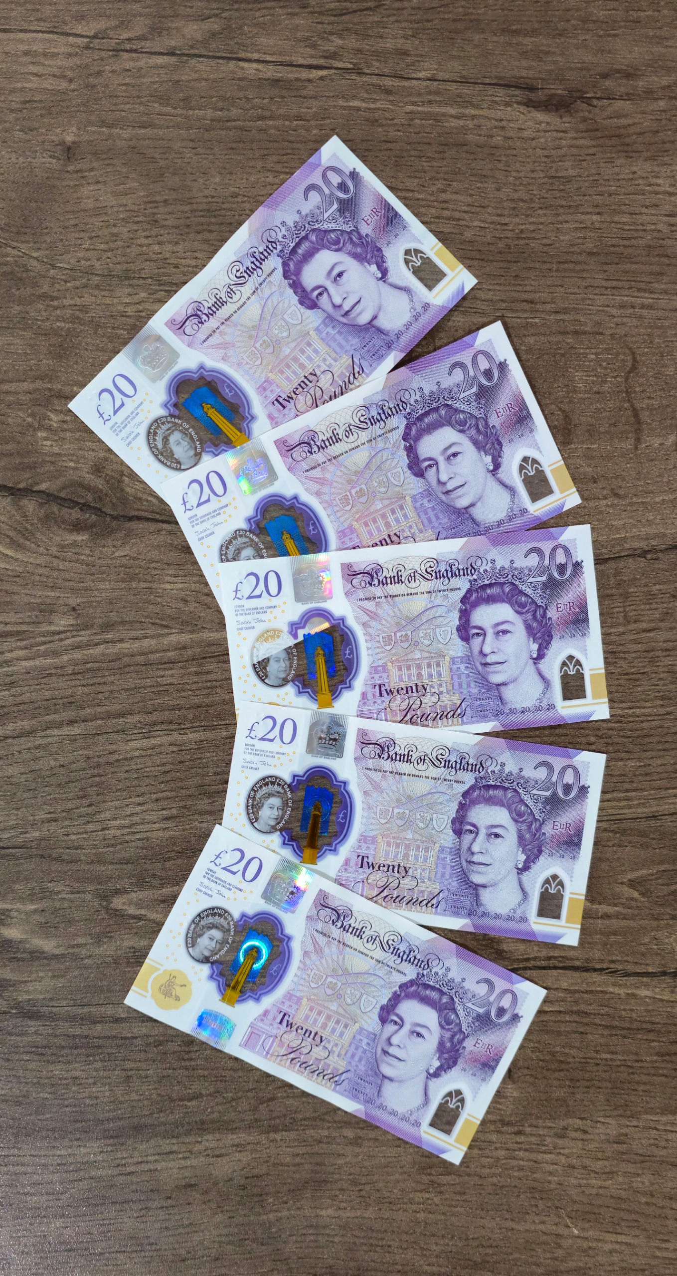 اسکناس 20 پوند انگلستان 2018 ملکه الیزابت