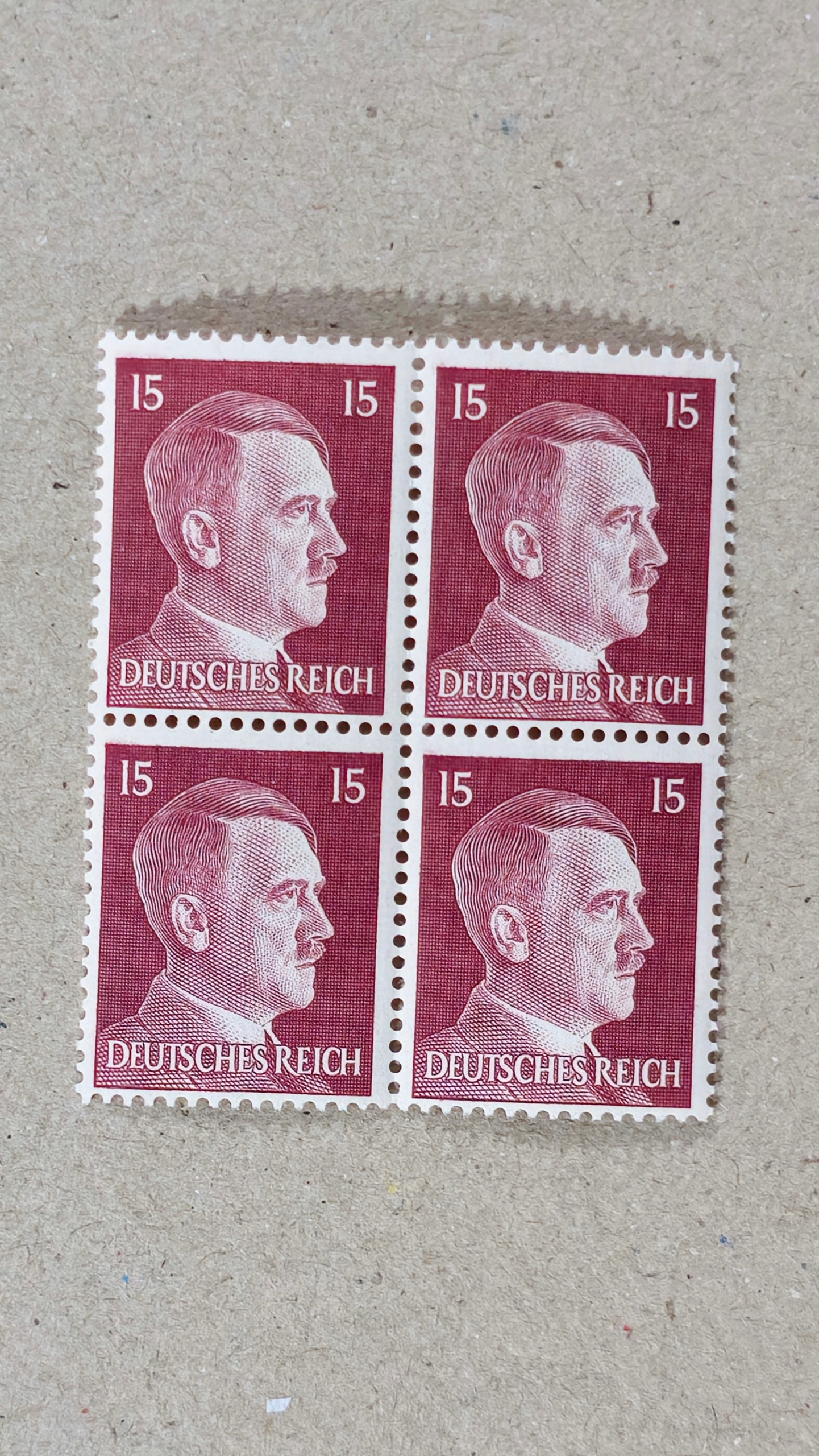 بلوک تمبر رایش سوم هیتلر | 15 فنیگ