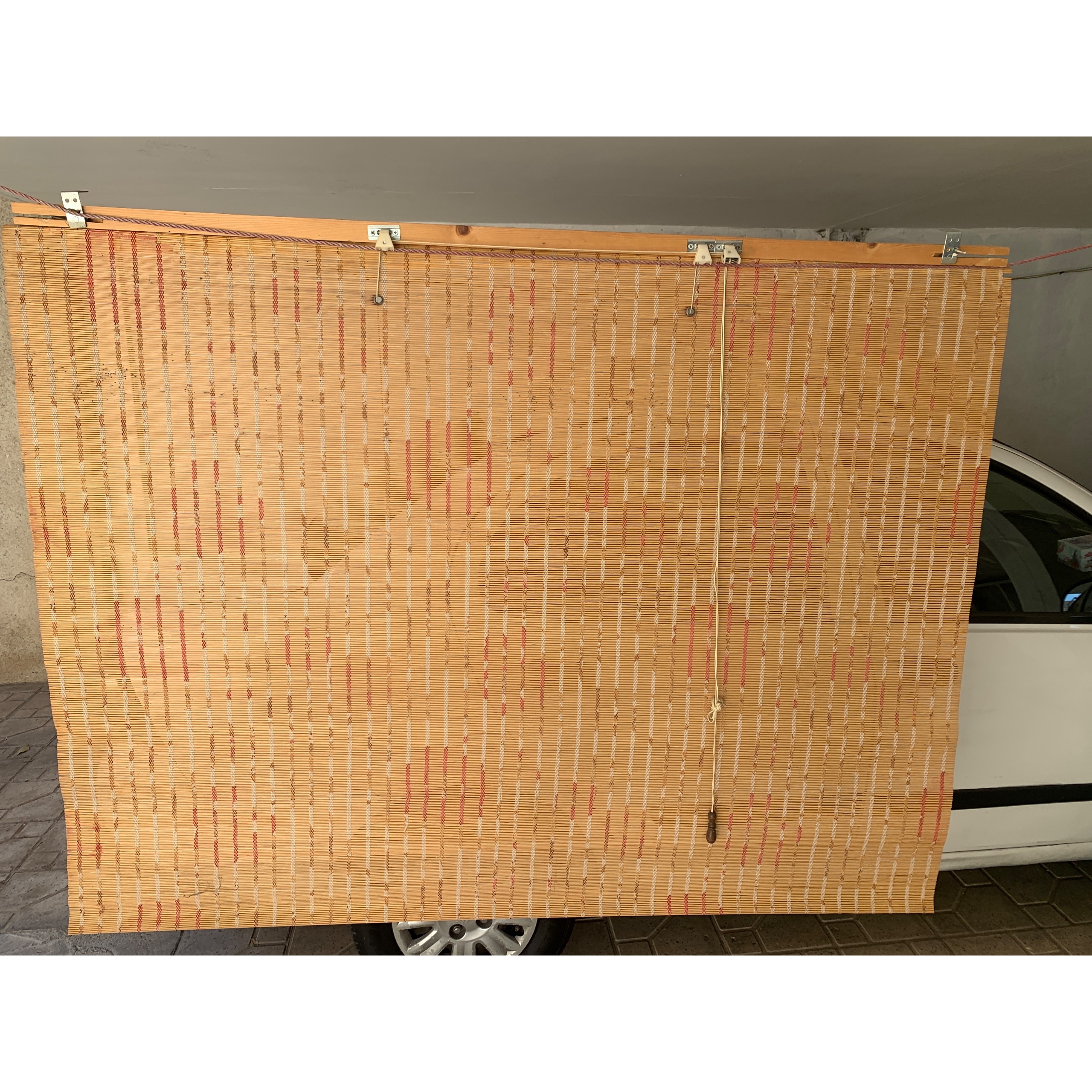 پرده حصیری داخل اشپزخانه ابعاد 160120