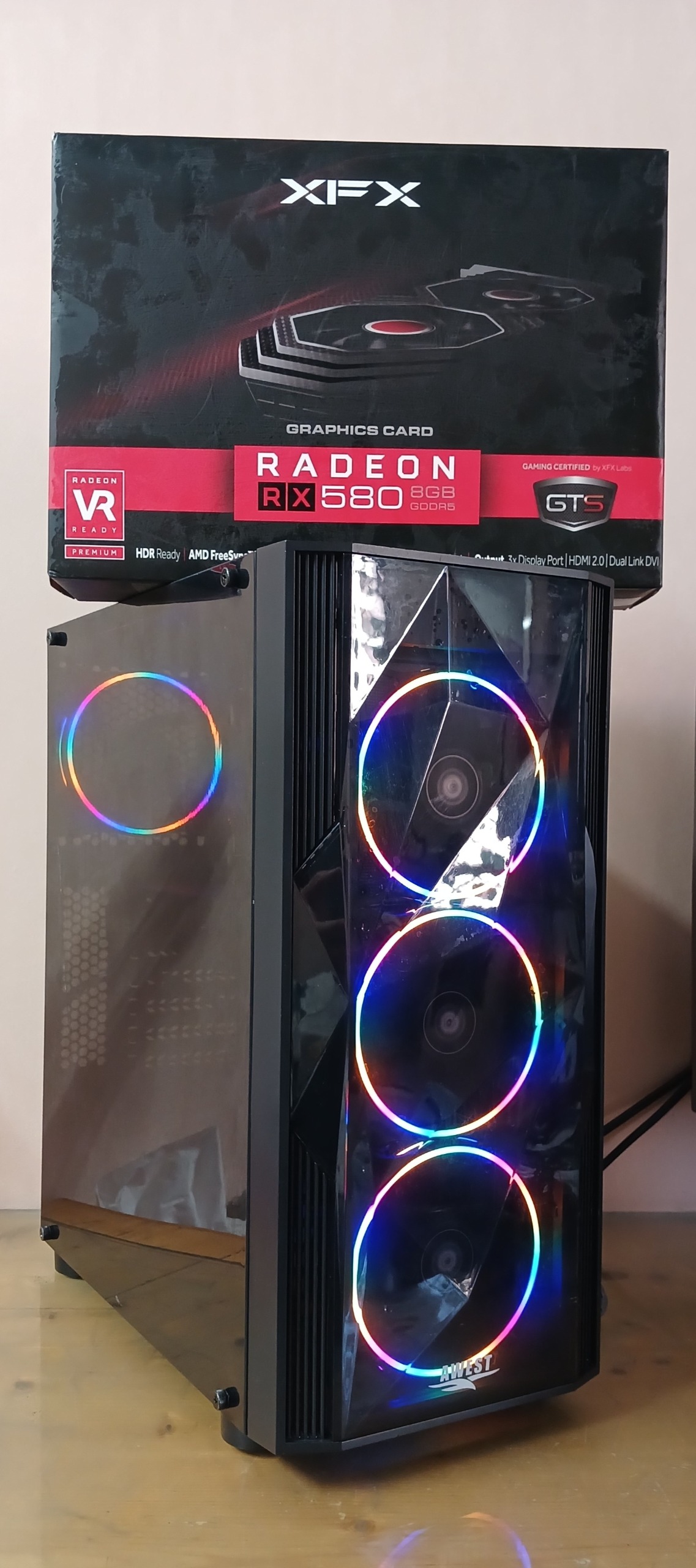 کیس گیمینگ i5 10400F با رم 16GB و RX580 8GB
