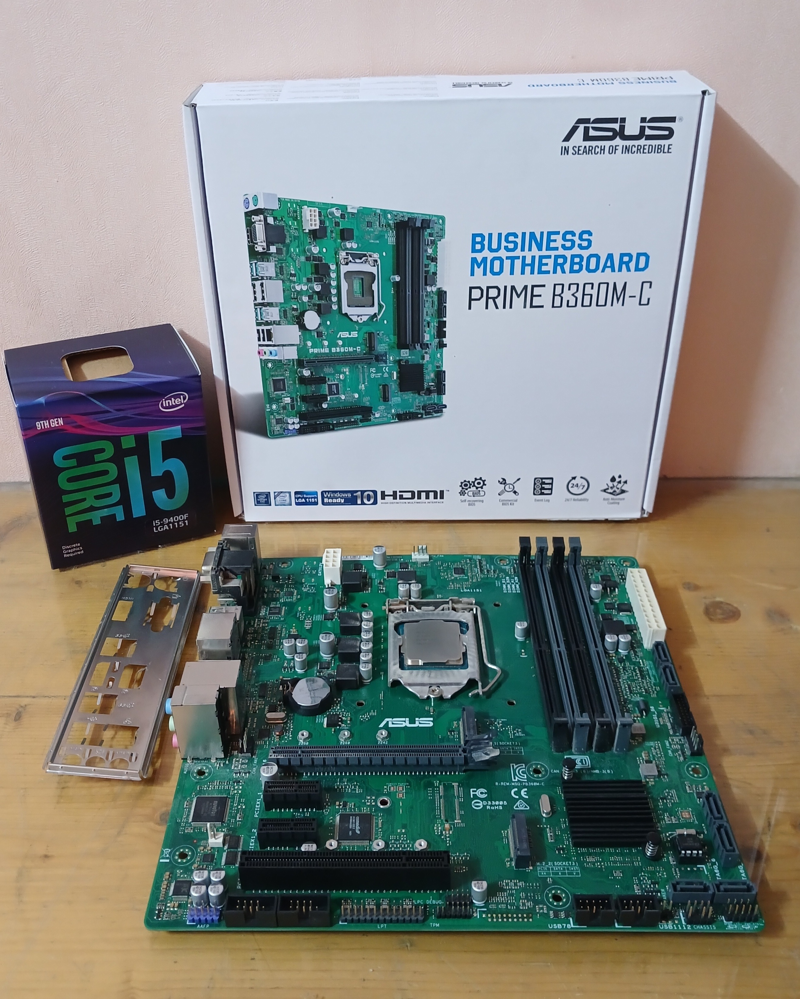 باندل B360M-C Prime و i5 9400F تمیز و در حد