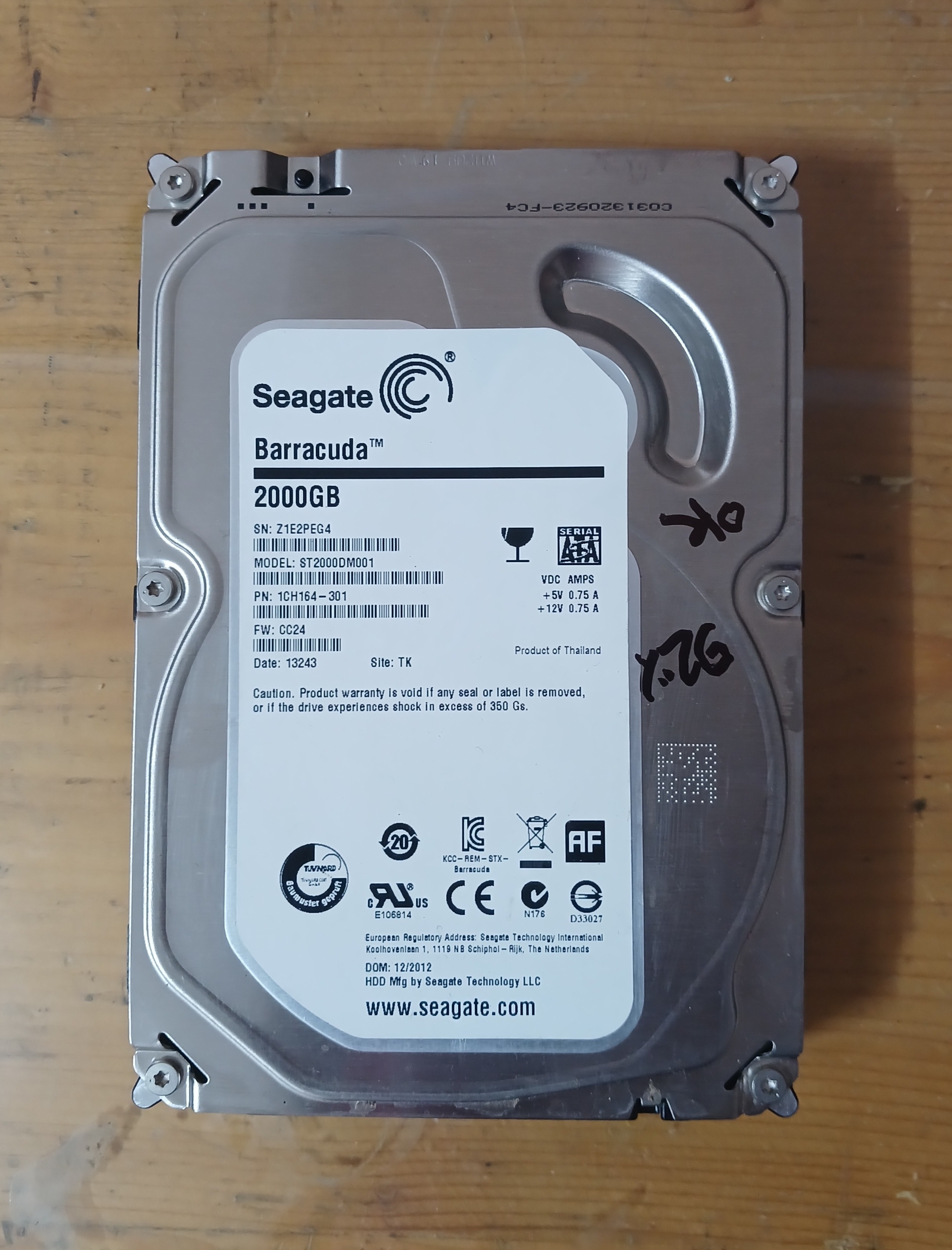 هارد 2TB SeaGate سالم Health 92 درصد