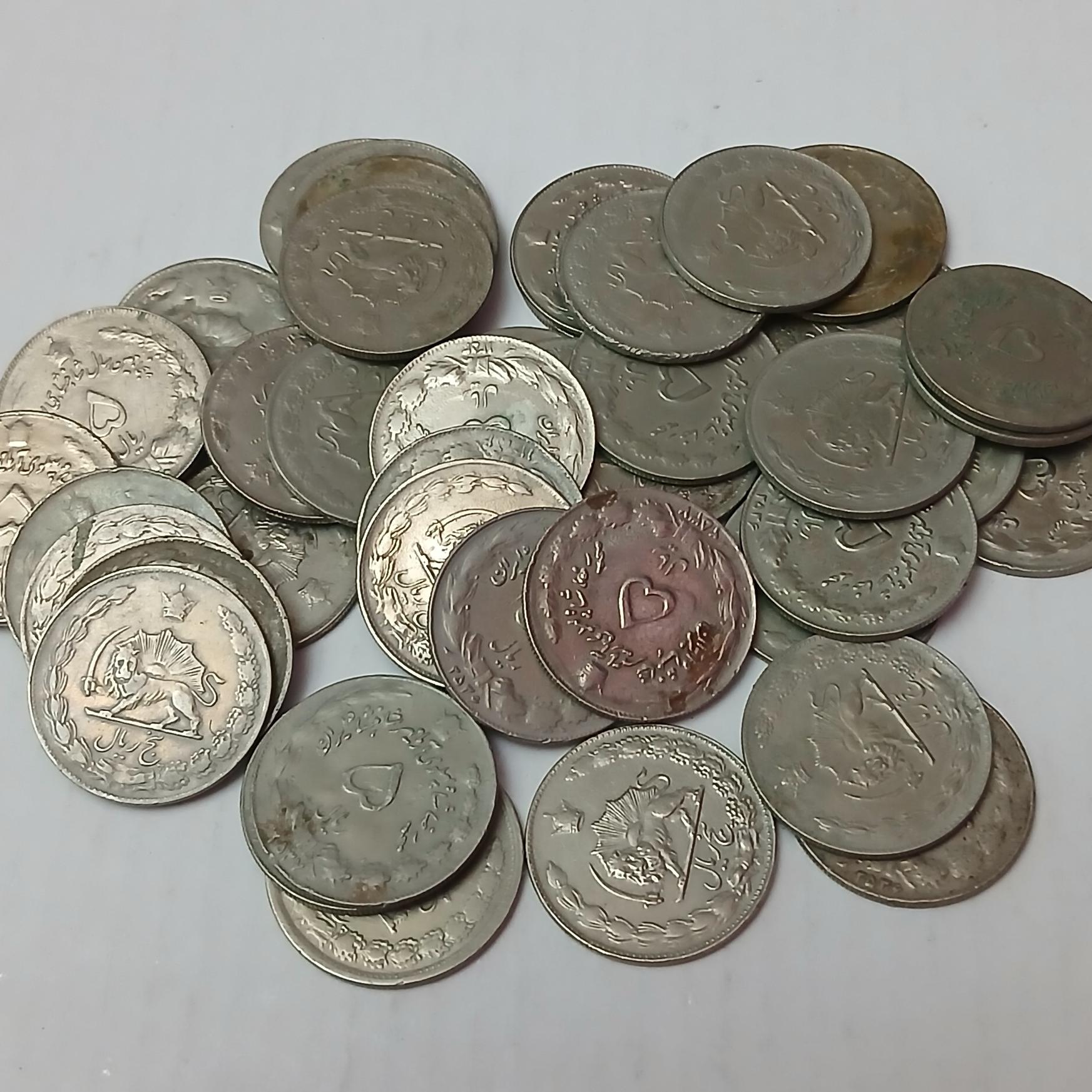 سکه 5 ریال محمدرضاشاه