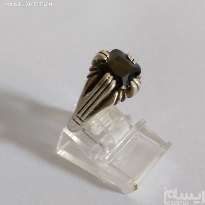 انگشتر نقره با نگین گارنت زیبا