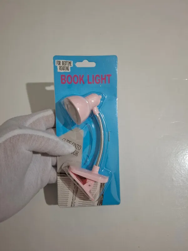 چراغ مطالعه همراه 12 سانتی صورتی (آکبند)