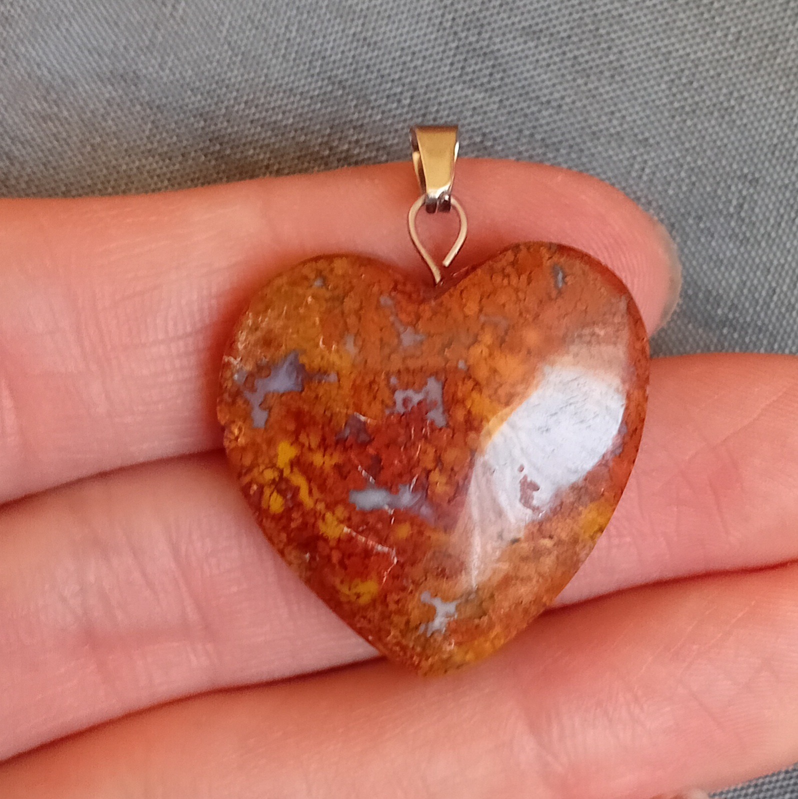 آویز عقیق شجر قلبی درشت زیبا