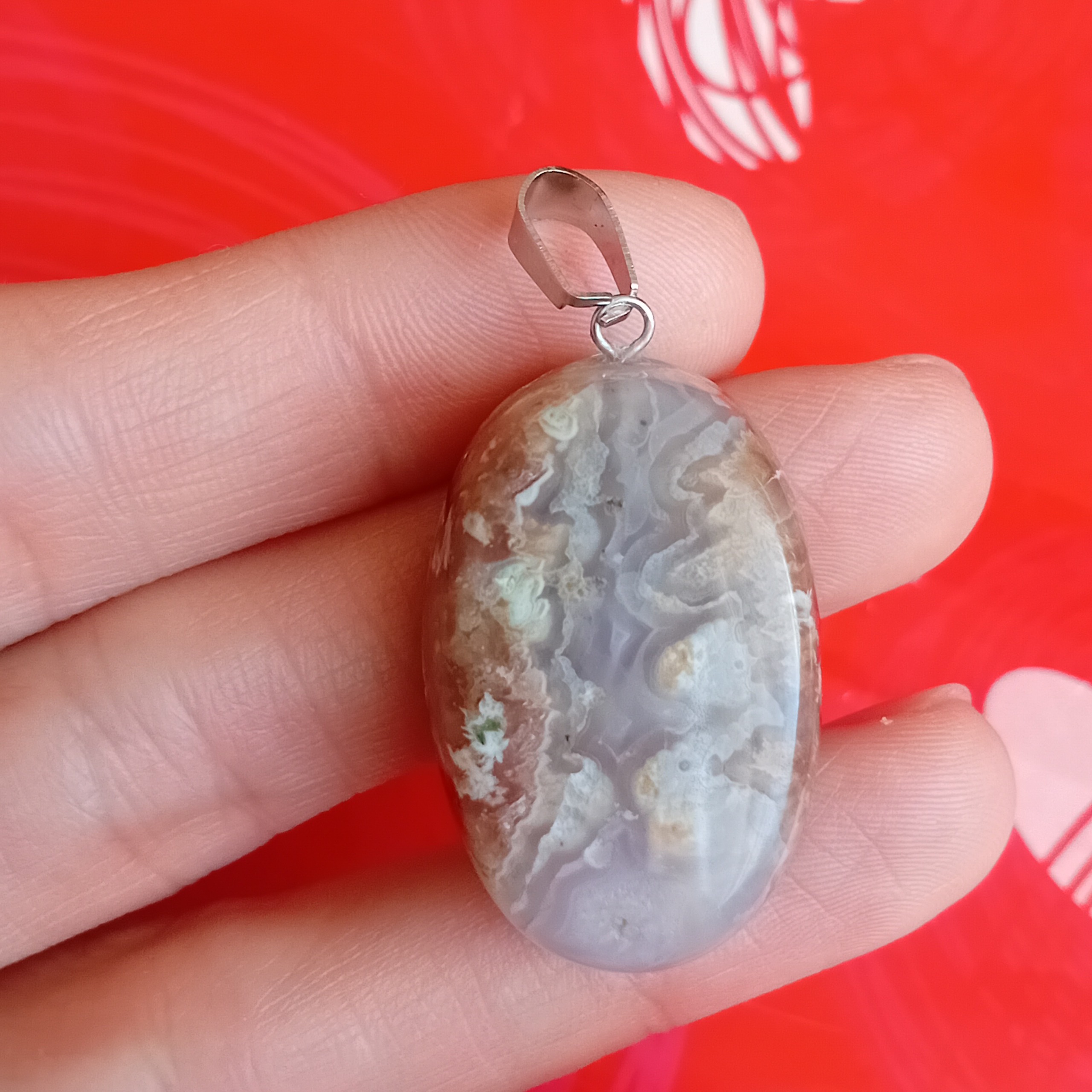 آویز سنگ عقیق شجر زیبای درشت خاص