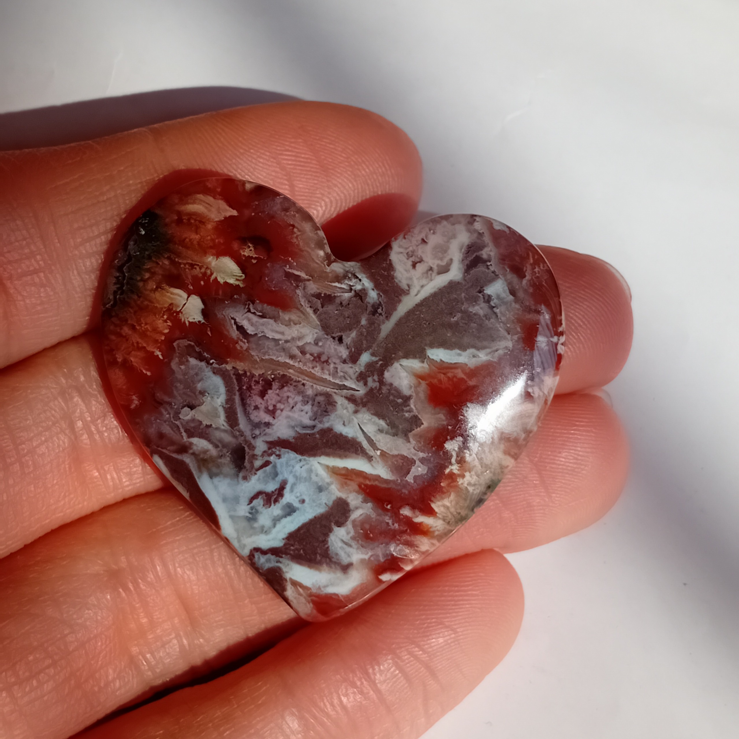 زیبایی آفرینش خدا نگین عقیق شجر قلبی خوش طرح