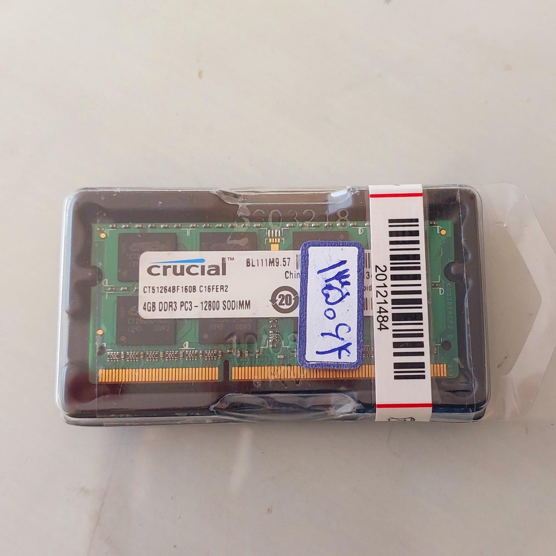 رم لپ تاپ 4گیگ ddr3 (pc3) کروشیال نو آکبند