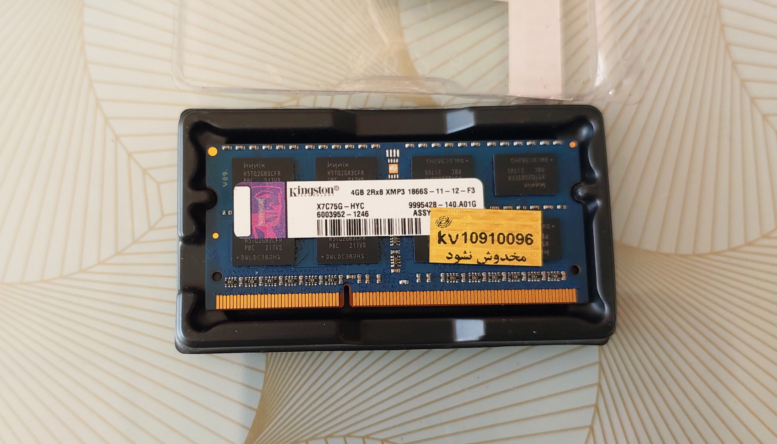 رم لپ تاپ4گیگ ddr3L کینگستون نو باس 1866