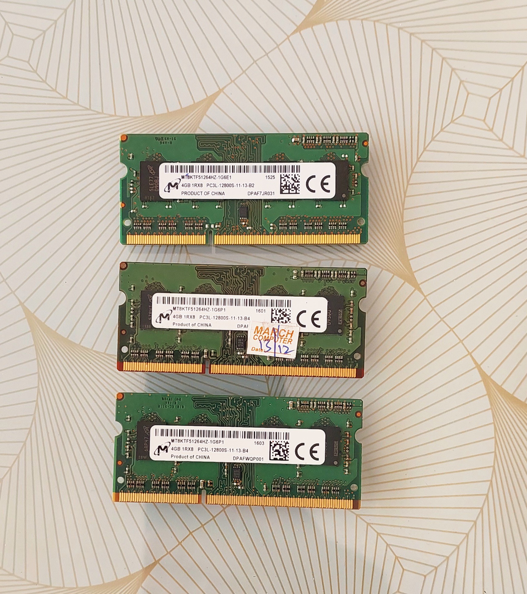 رم لپ تاپی 4گیگ ddr3L میکرون