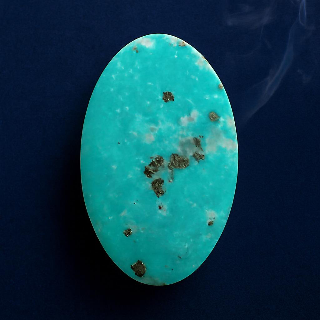 فیروزه طبیعی خال طلایی شاهکار کلکسیونی