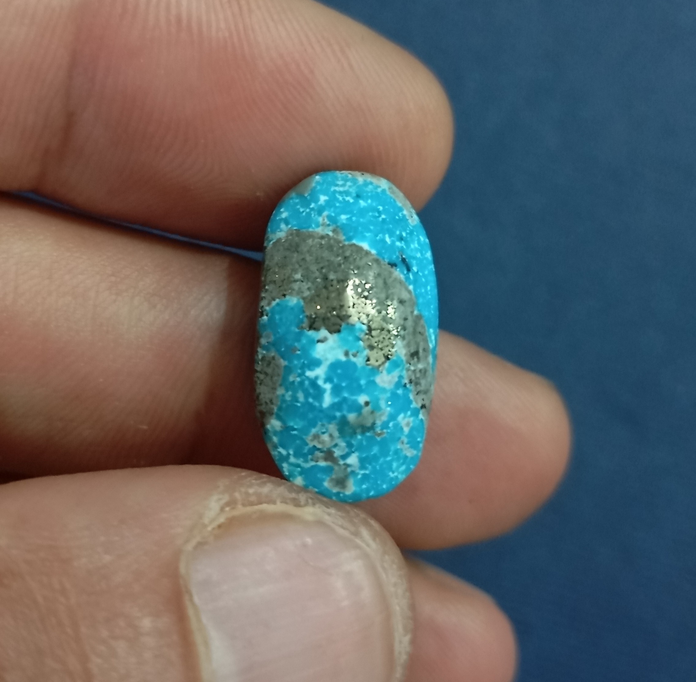 نگین فیروزه شجر پررنگ و طبیعی