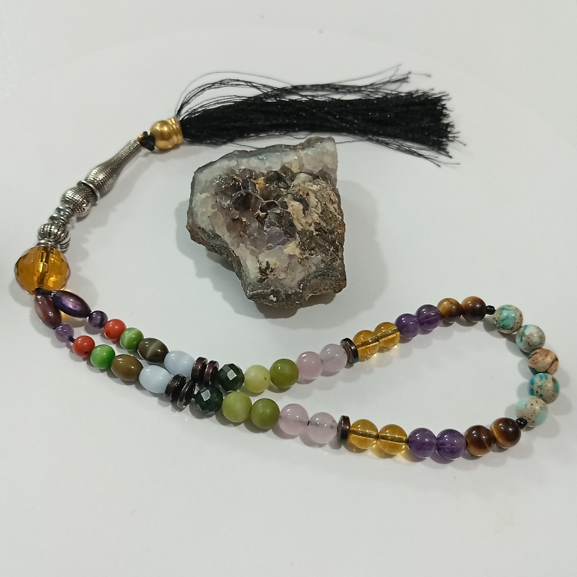 تسبیح فیروزه ، یشم ومهره ترکیبی سایزکوچک-کدT20