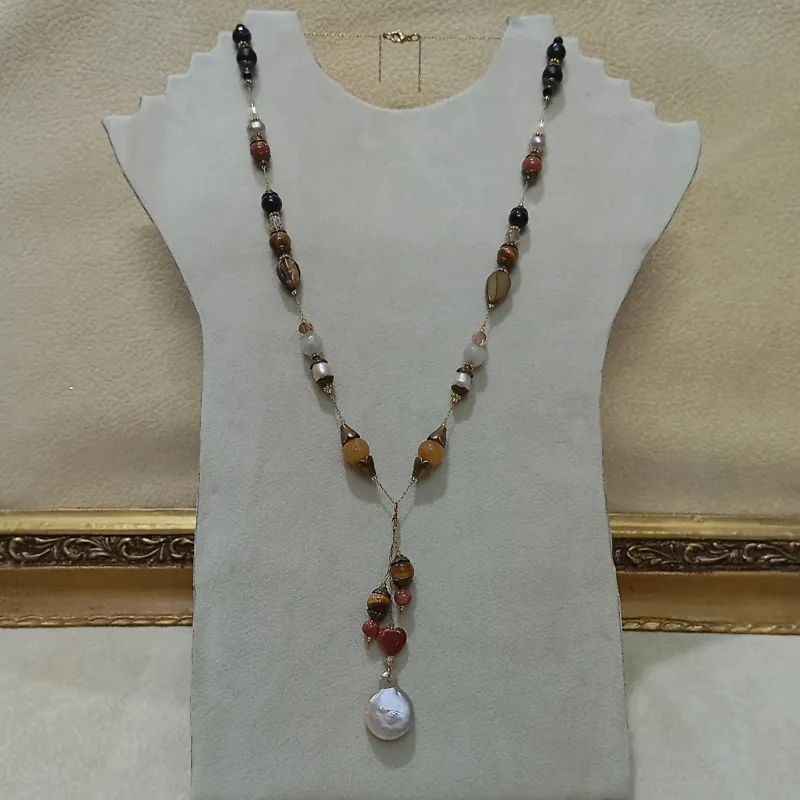 گردنبند سلطنتی مروارید اصل و مهره انرژی شاهکار