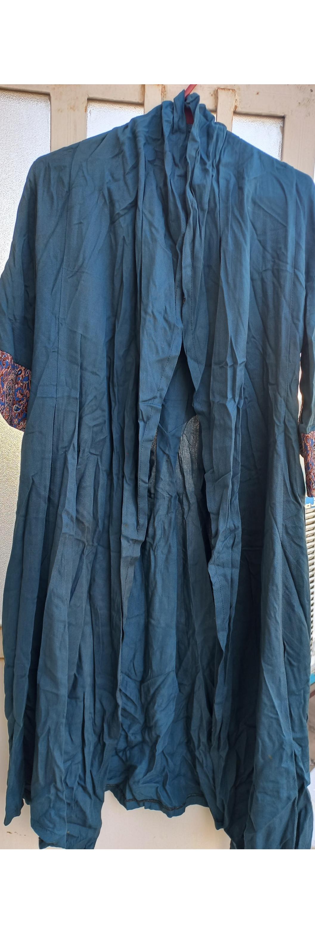 مانتو سبز آبی شیک