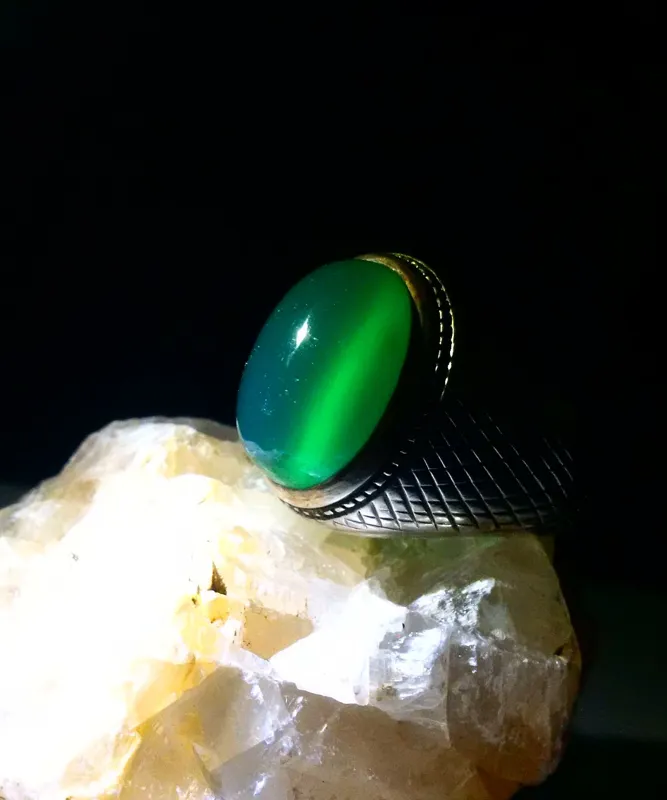 انگشتر عقیق سبز(توضیحات؟