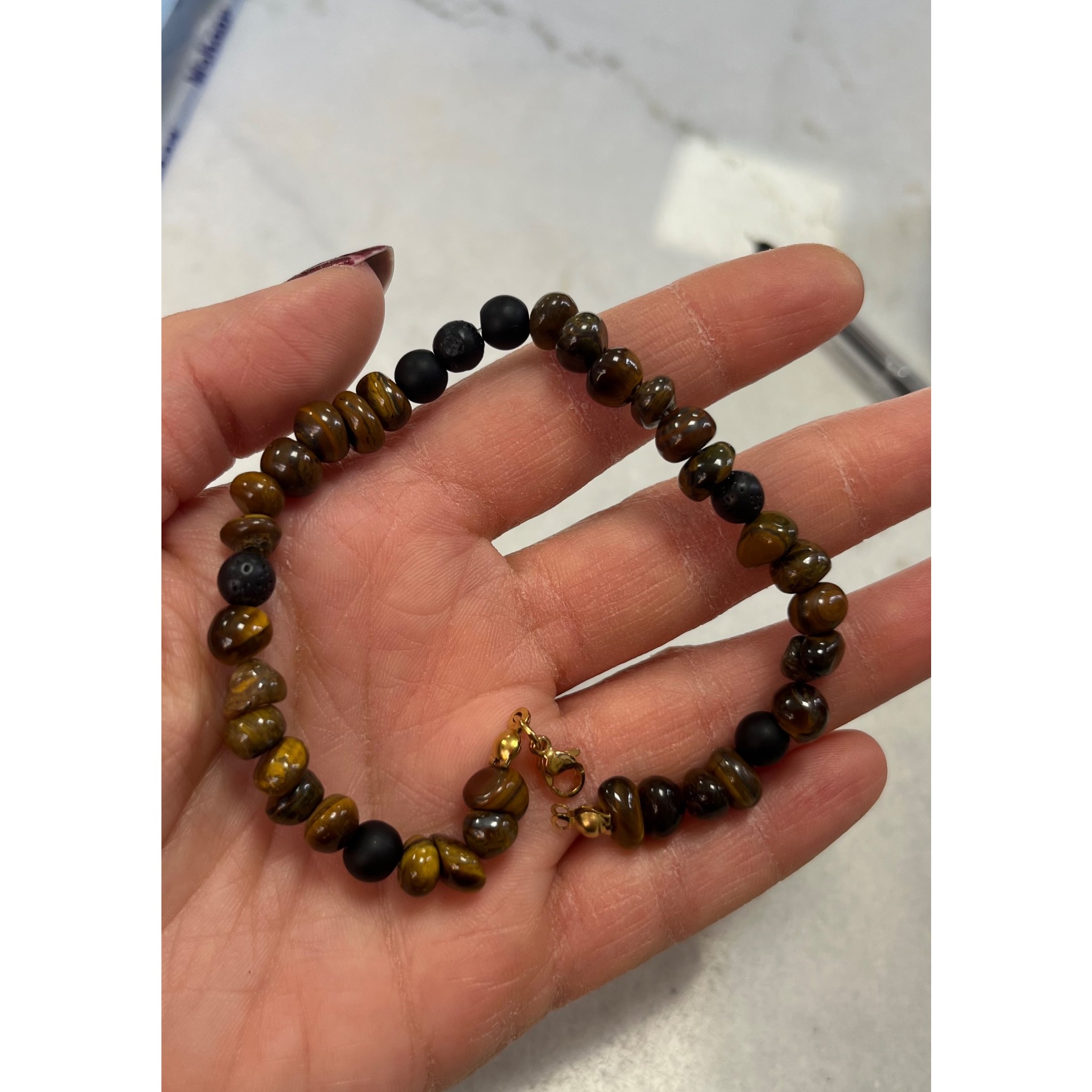 دستبند چشم ببر و اونیکس و لاوا