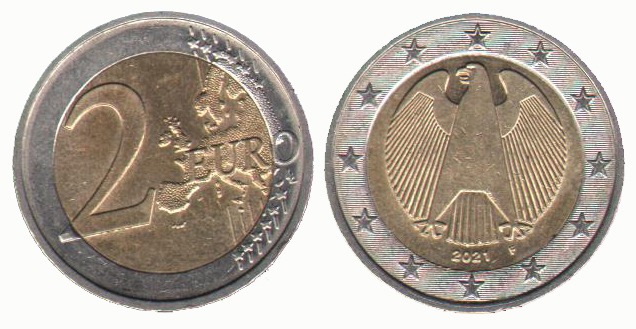 سکه بانکی 2 یورو آلمان - 2021