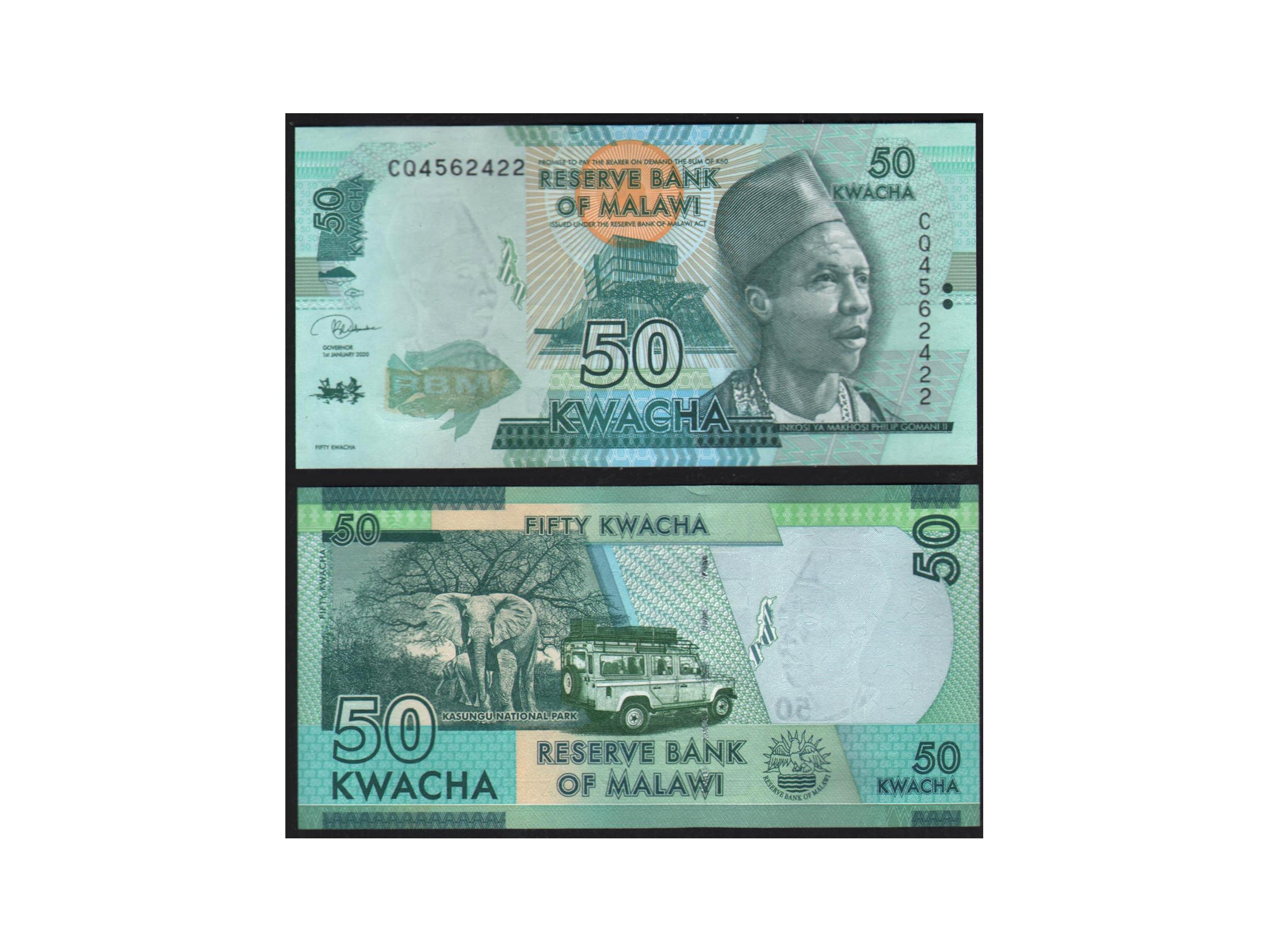 اسکناس جفت بانکی 50 کواچا مالاوی