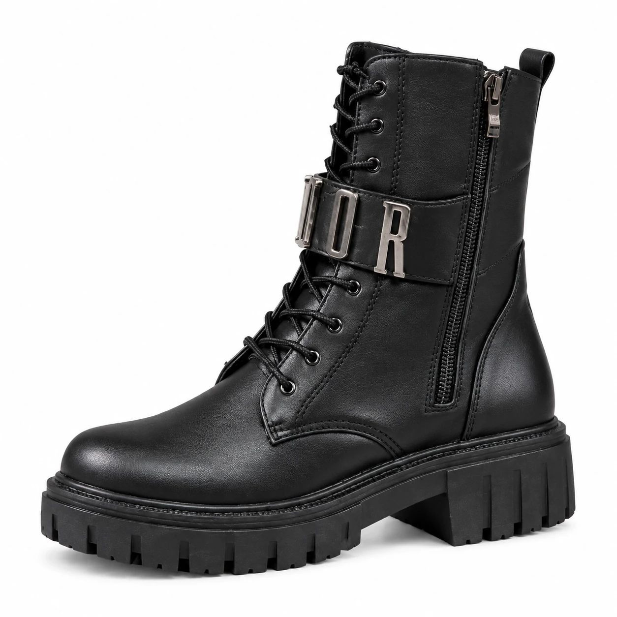 نیم بوت زنانه بندی زیپی مدل DIOR