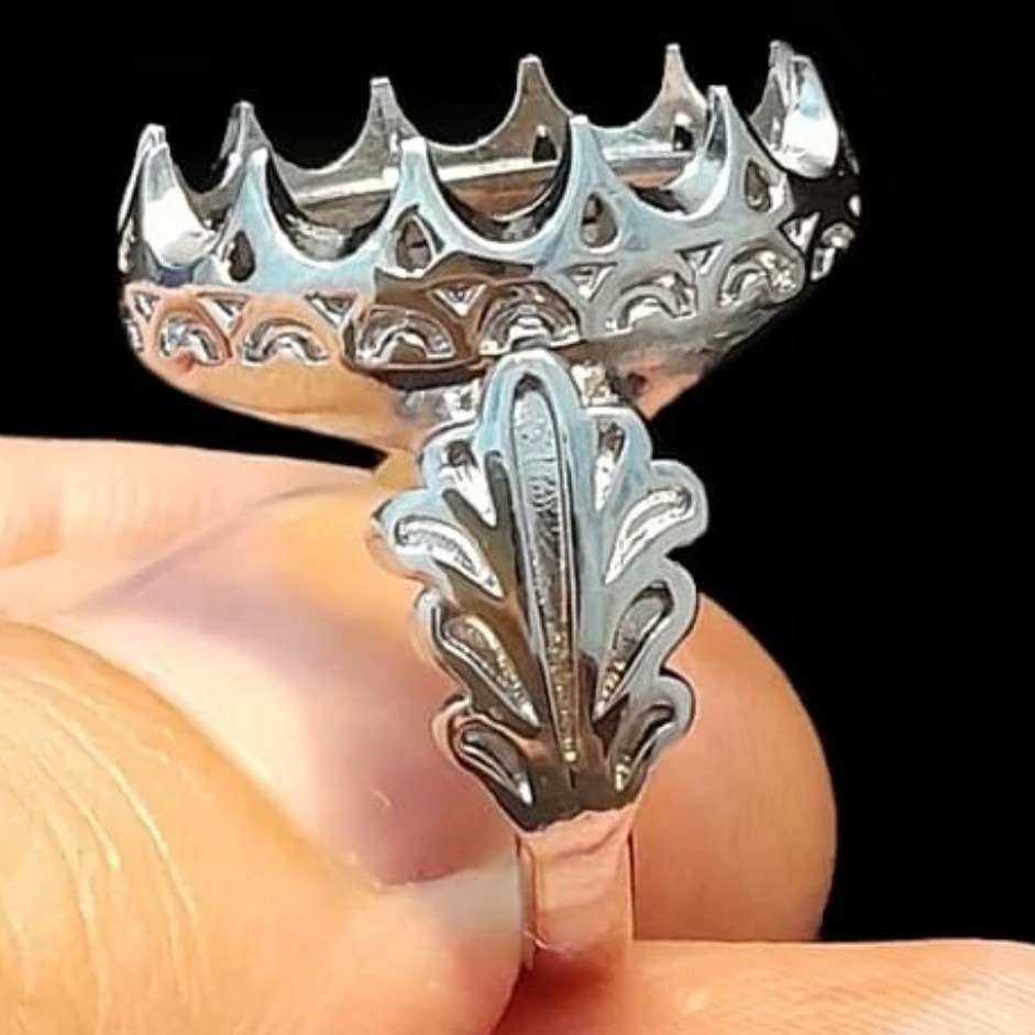 رکاب انگشتر مردانه نگین خور 19 در 14 سایز انگشت 59