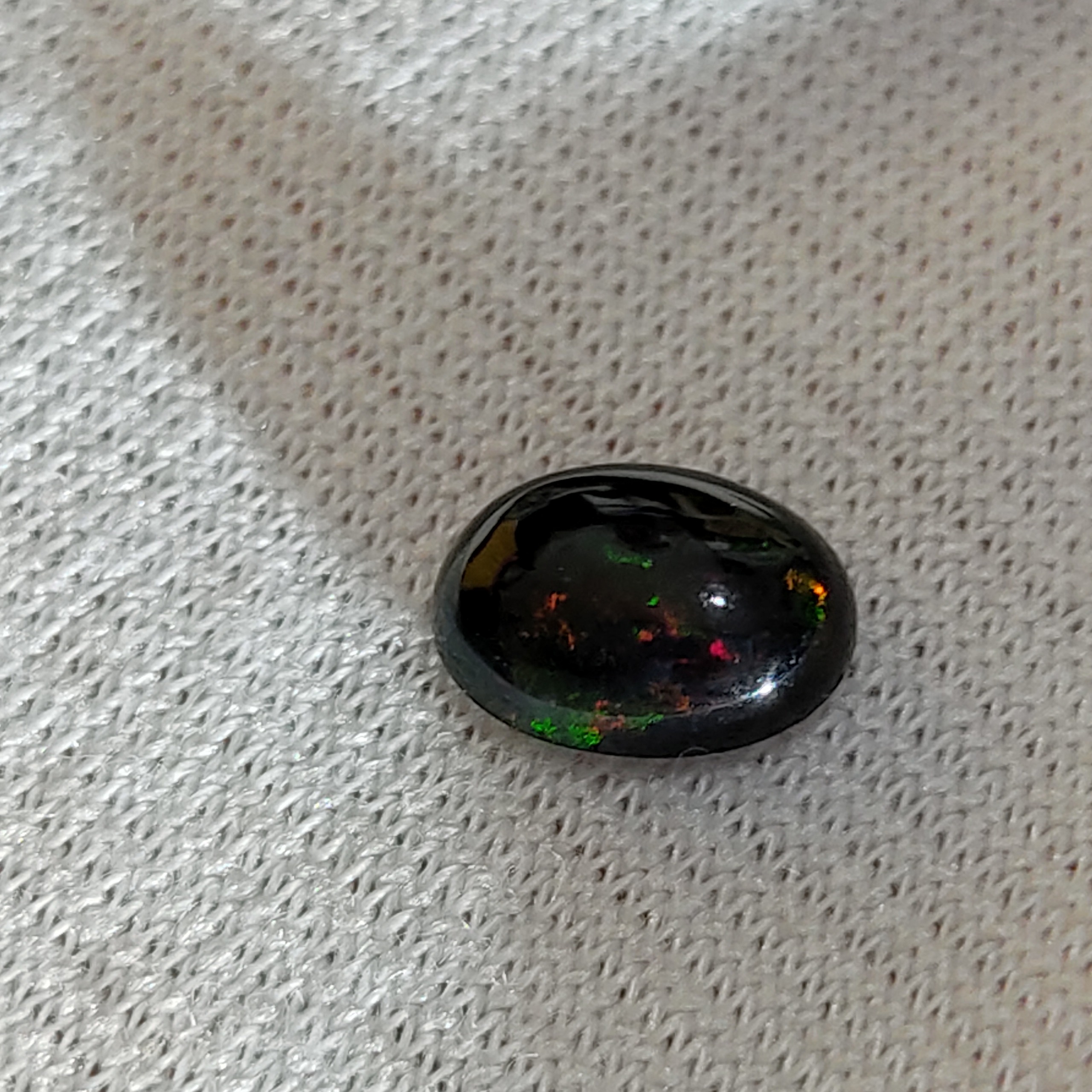 نگین بلک اپال فول کالر اتیوپی اصل بدون بهسازی