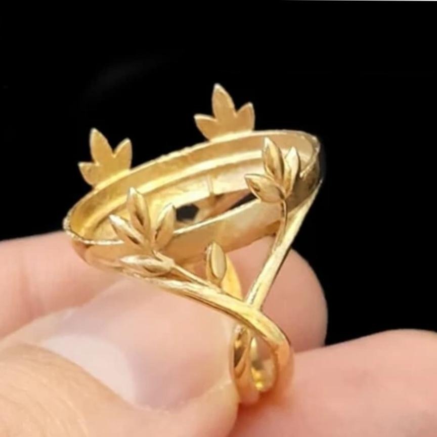 رکاب انگشتر زنانه طلا روس سایز نگین خور23در16