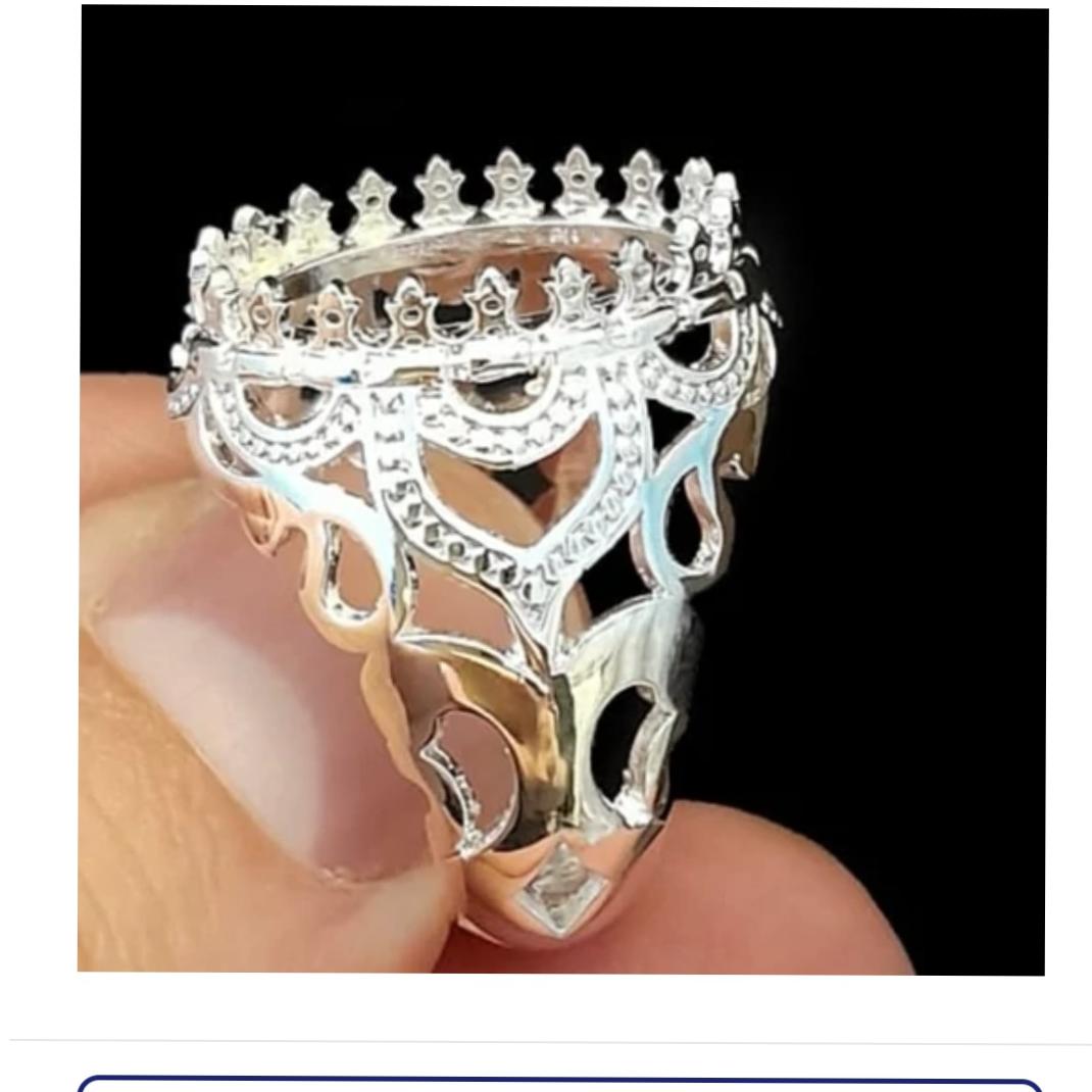 رکاب انگشتر مردانه ابعاد 18در14میلمتر سایز60