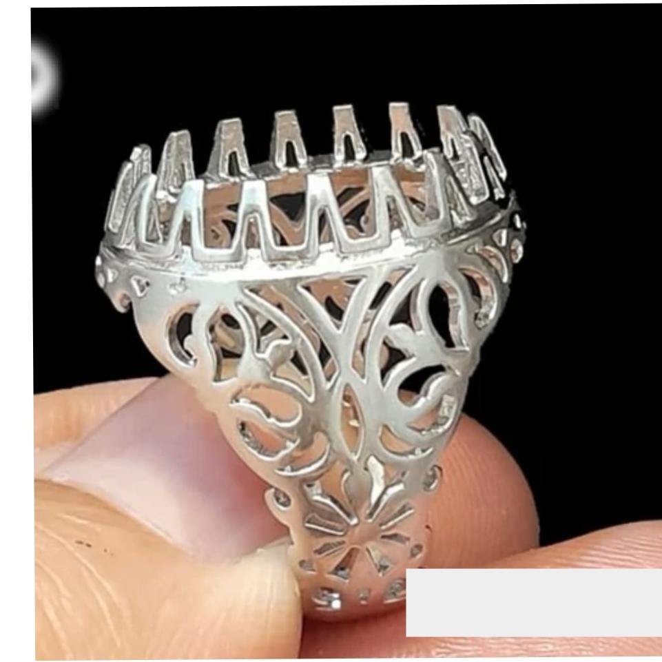 رکاب انگشتر مردانه ابعاد 18در13میلیمتر سایز57