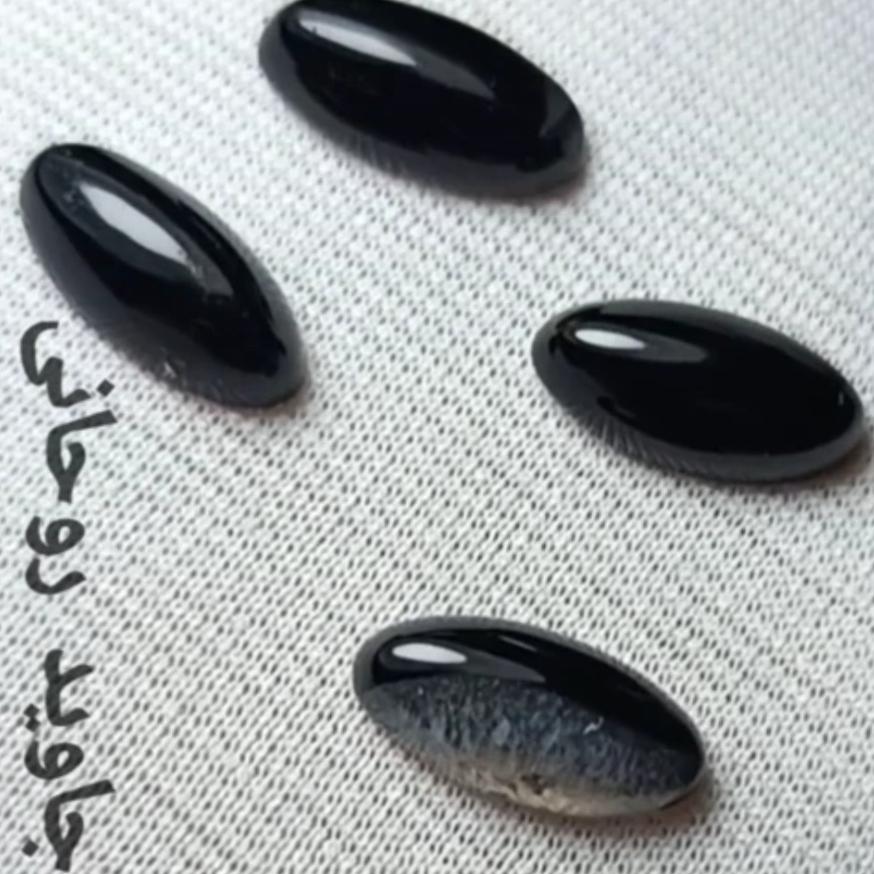 نگین سنگ انیکس طبیعی و معدنی تراش بادامی