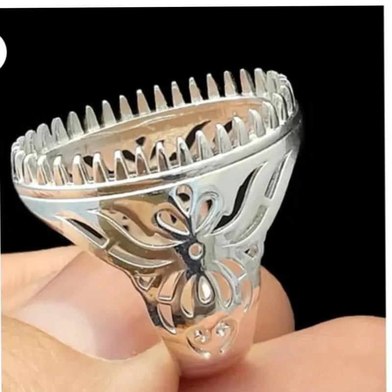 رکاب انگشتر مردانه ابعاد 25 در 18 میلیمتر سایز 64
