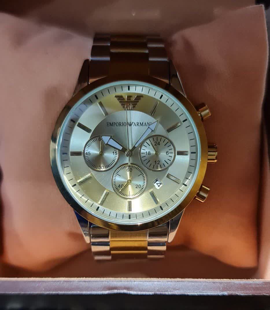 EMPORIO ARMANI استیل رنگ ثابت کرنوگراف ضد آب